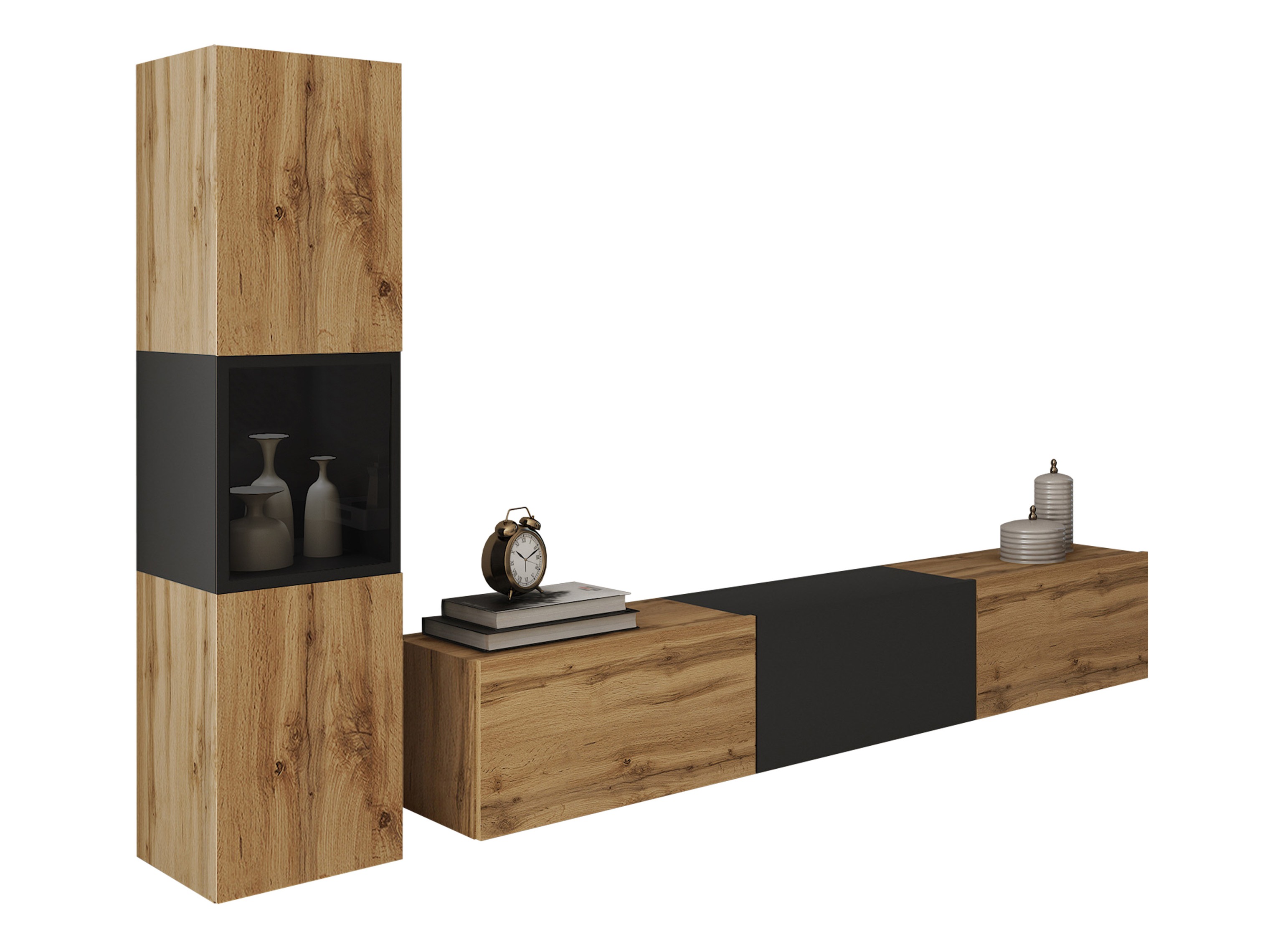 Viesistabas komplekts Sarasota 192 (Votan ozols + Grafīts)