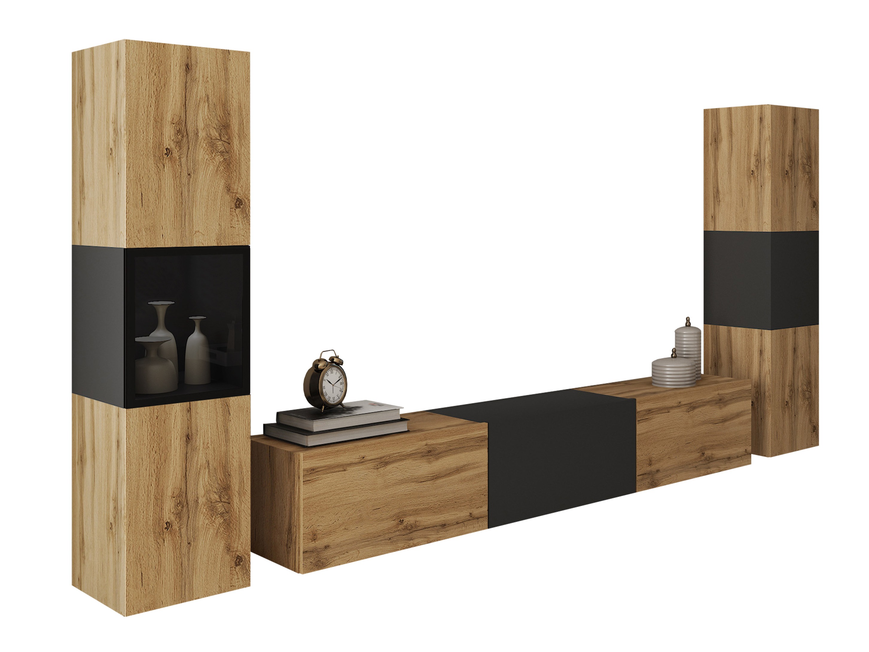 Viesistabas komplekts Sarasota 193 (Votan ozols + Grafīts)