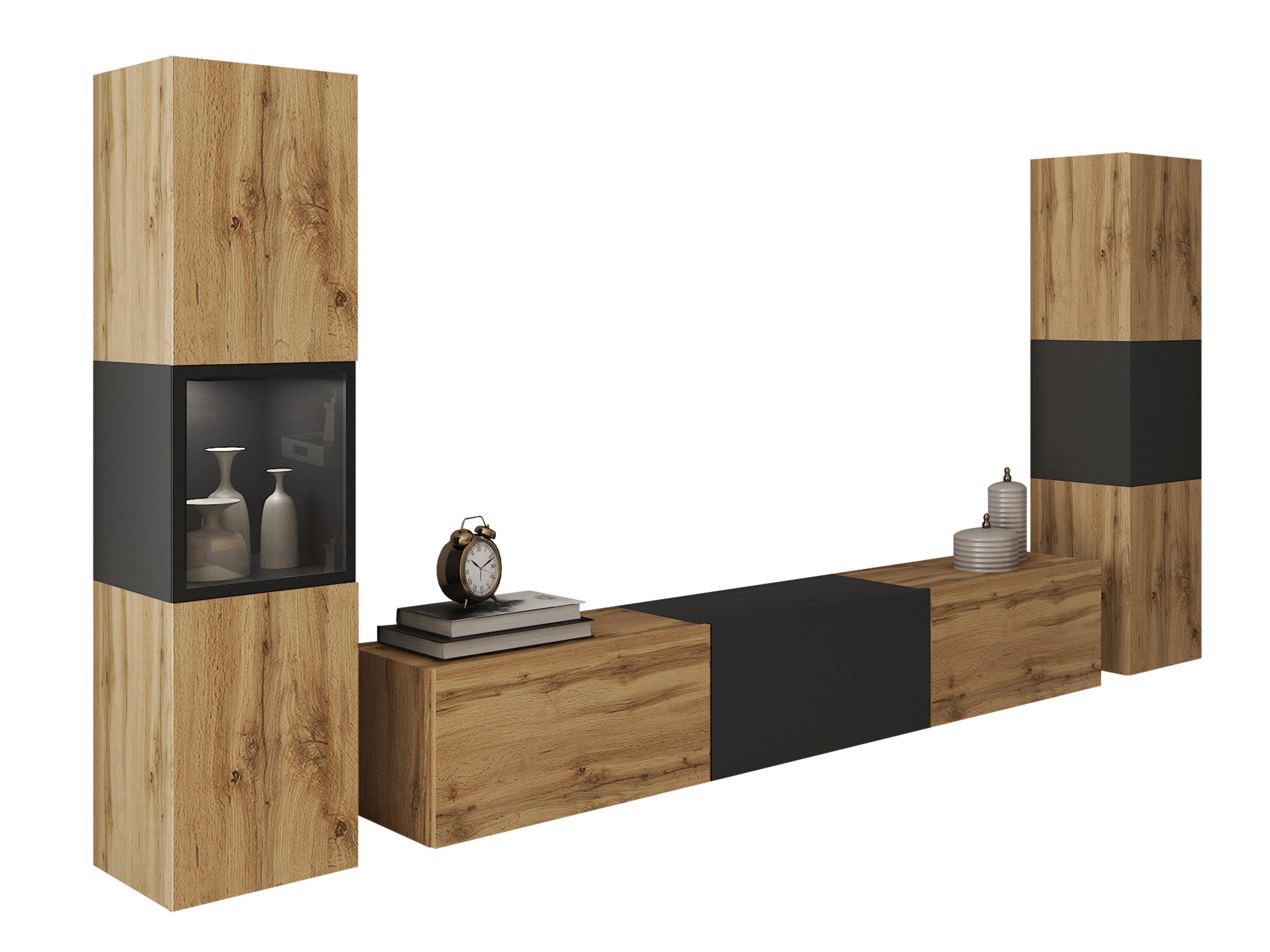 Viesistabas komplekts Sarasota 193 (Votan ozols + Grafīts)