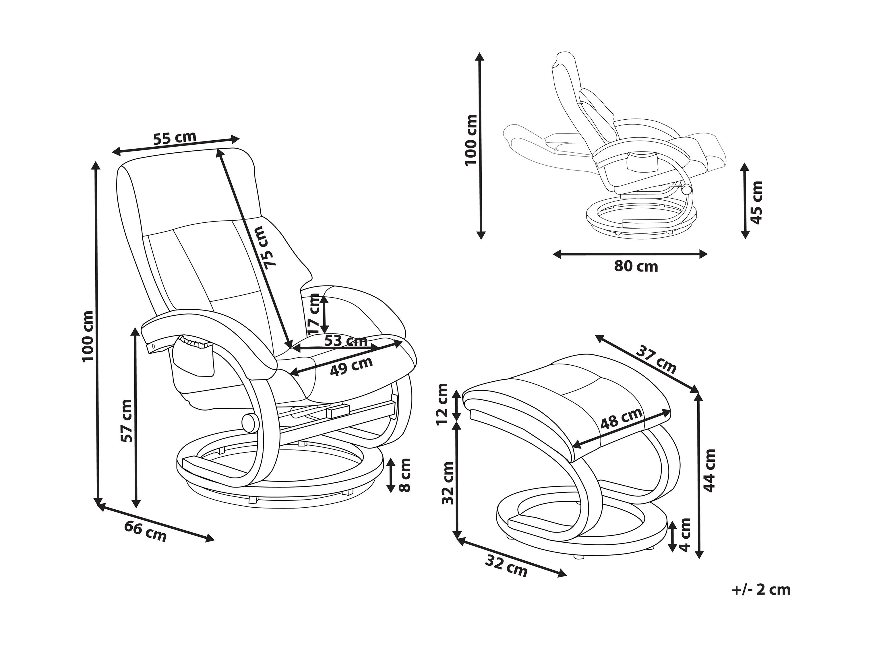Krēsls Berwyn 877 (Melns)