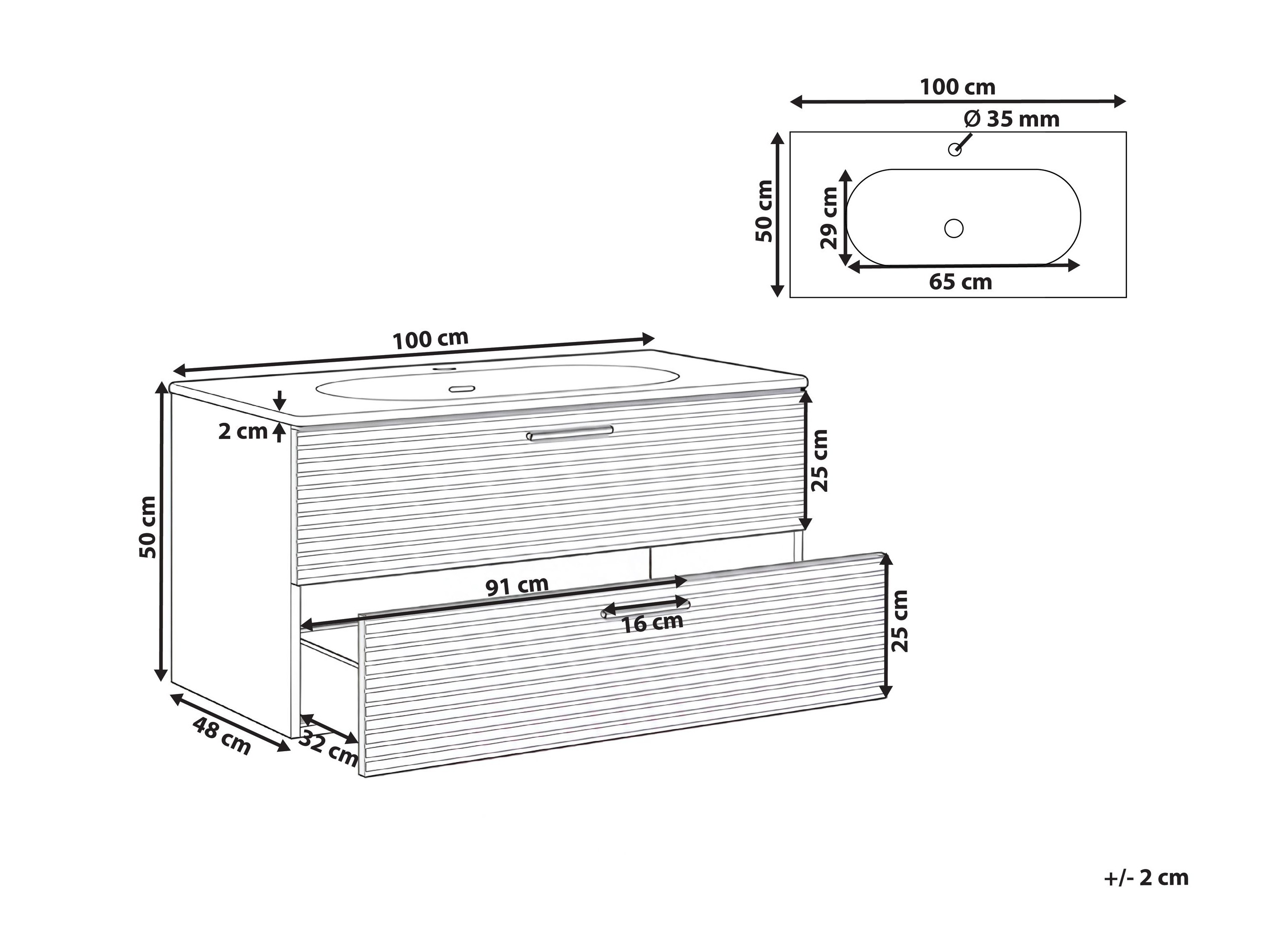 Piekarams vannas istabas skapītis izlietnei Berwyn 2874