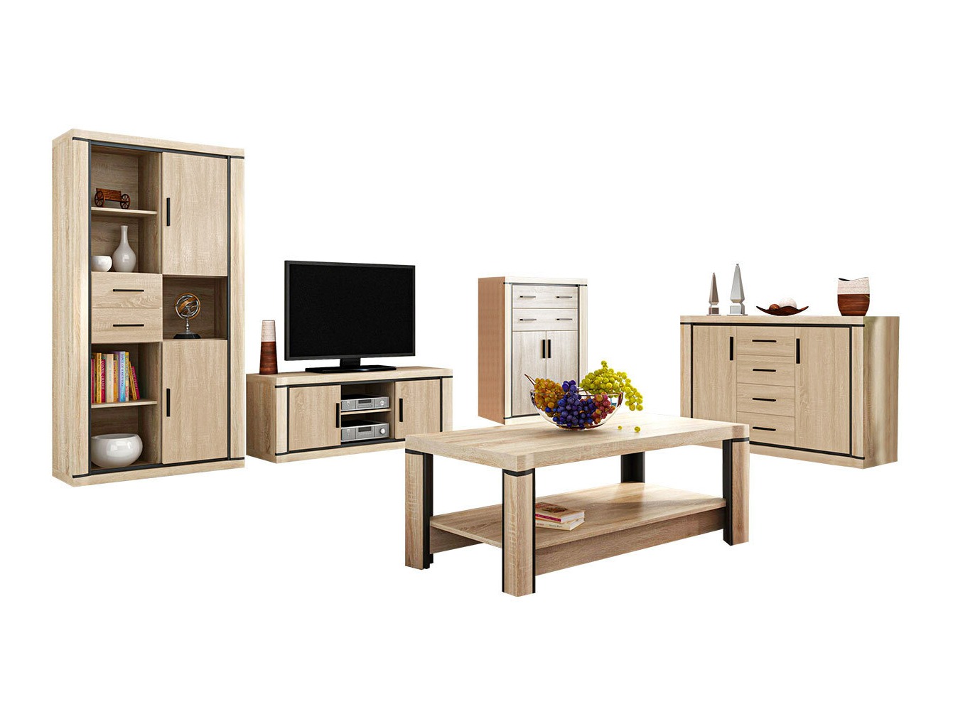 Viesistabas komplekts Lorelie 124 (Sonomas ozols)