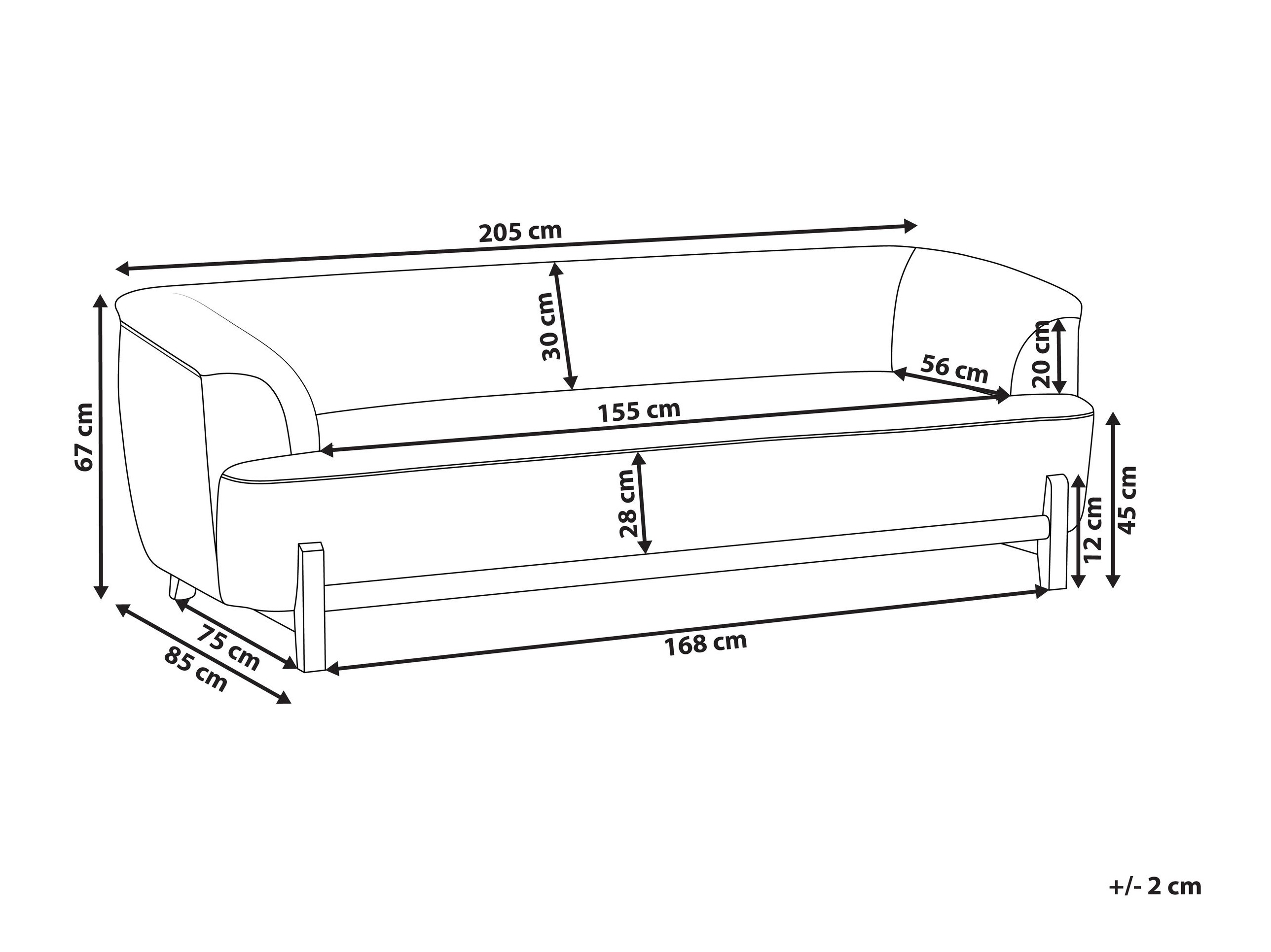 Dīvāns Berwyn 2880 (Pelēks)