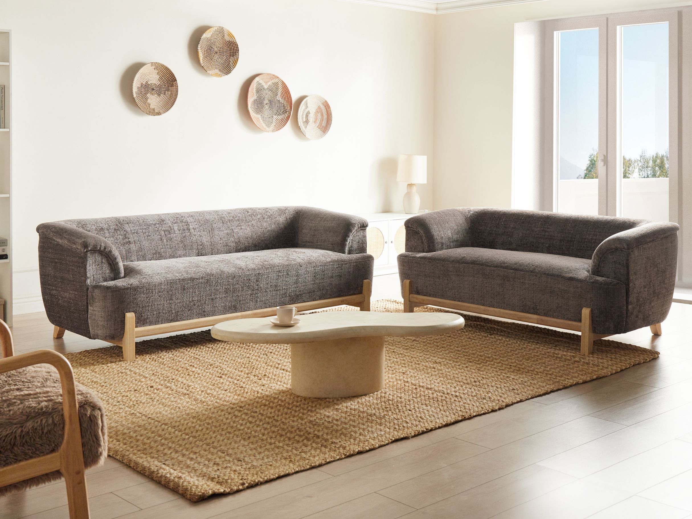 Mīksto mēbeļu komplekts Berwyn 2881 (Brūns)