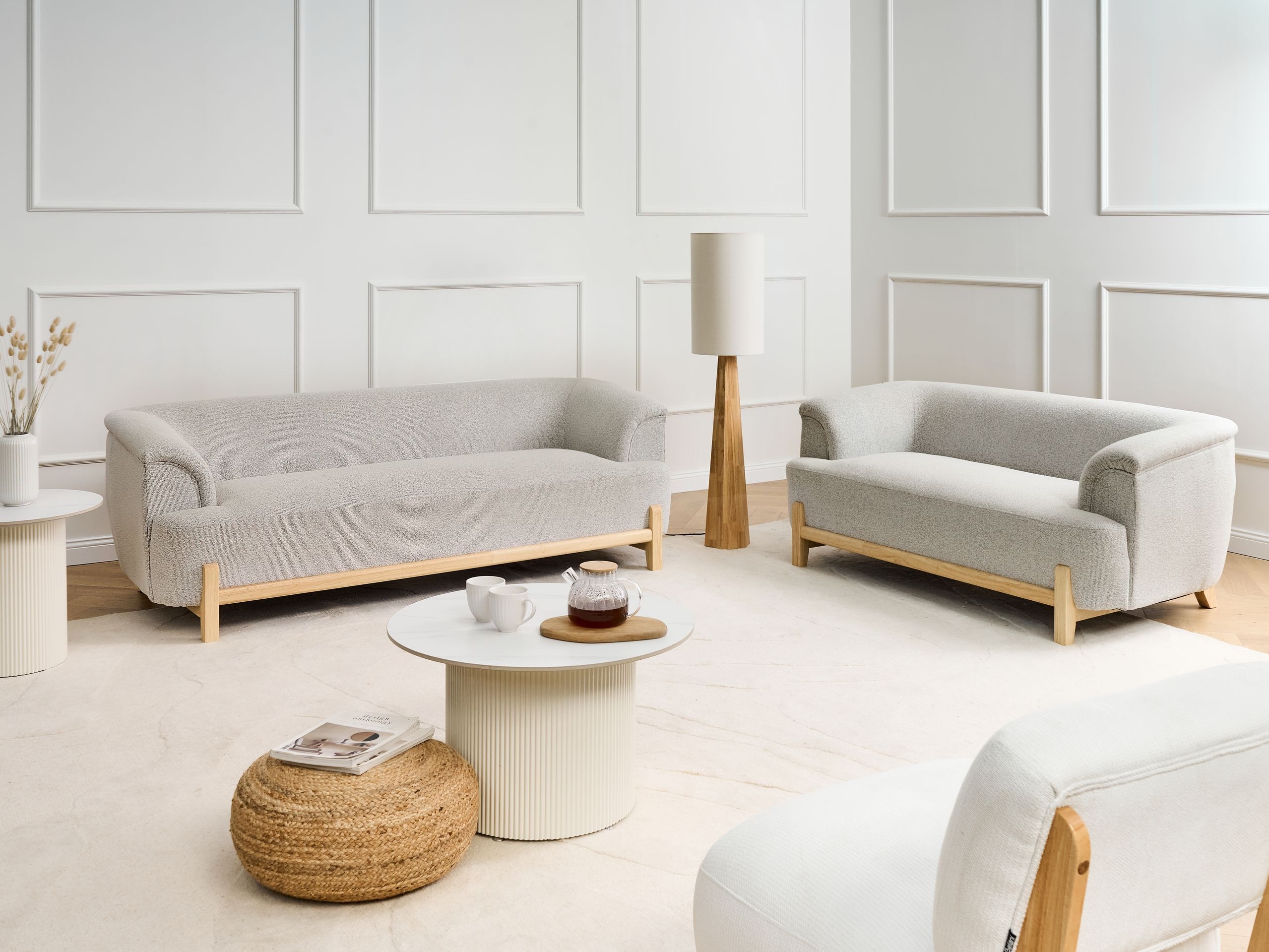 Mīksto mēbeļu komplekts Berwyn 2881 (Gaiši pelēks)