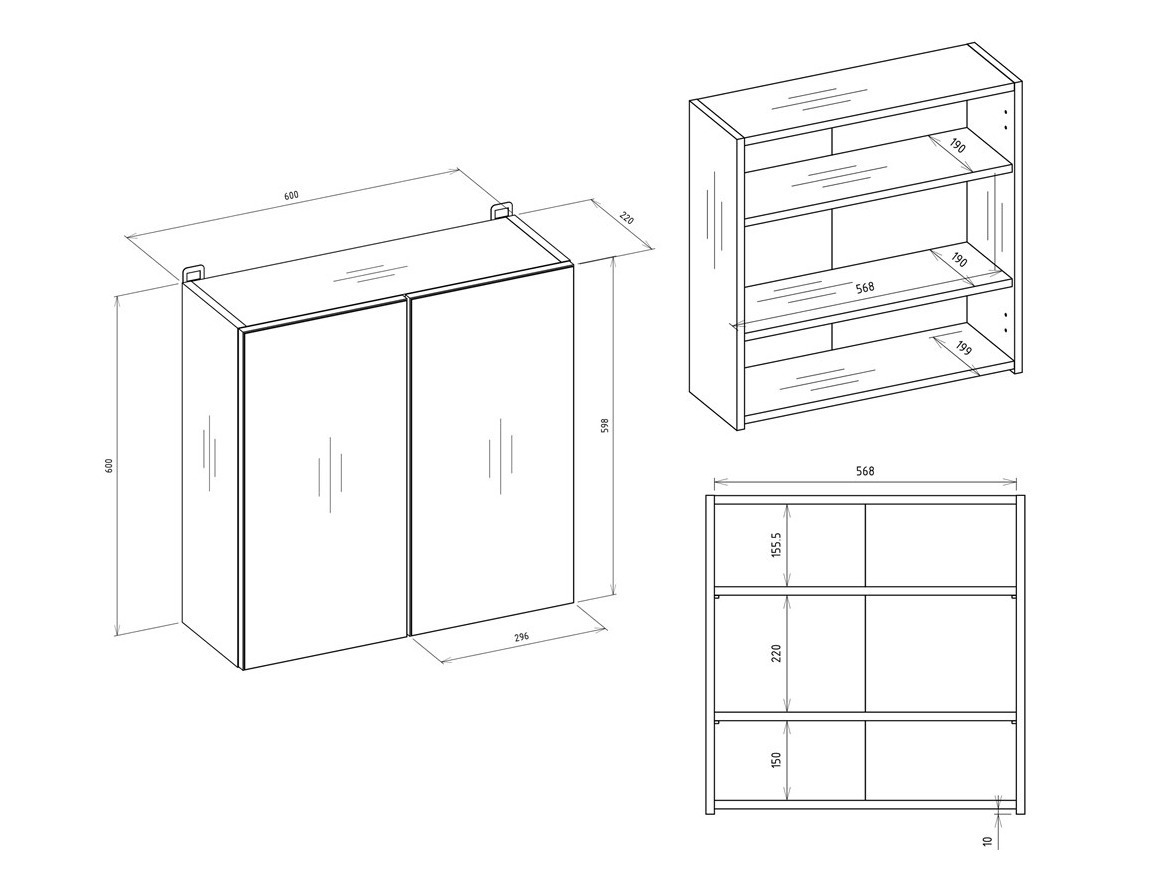 Vannas istabas skapis ar spoguli Balelbo 101 (Artisan ozols)