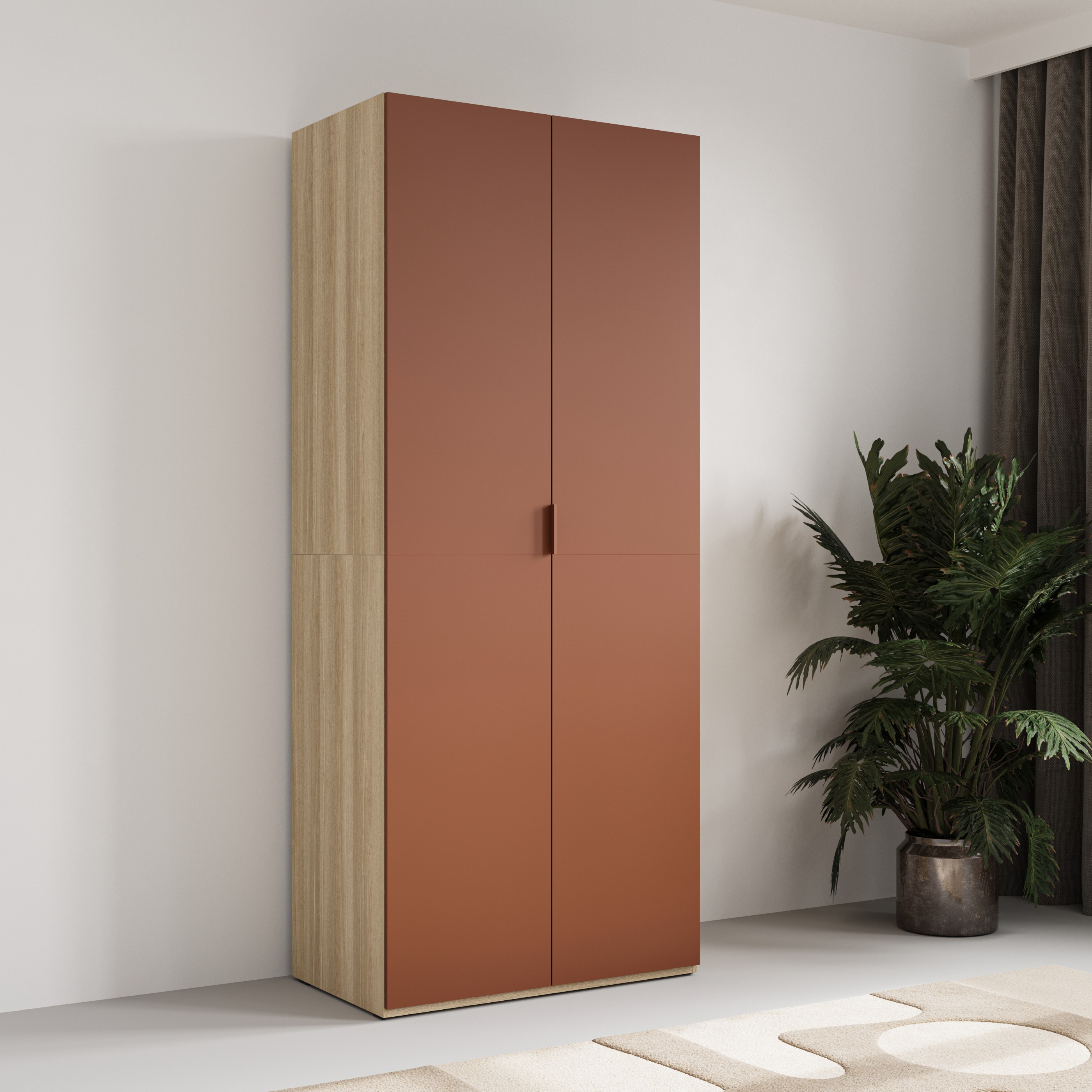 Skapis Austin 387 (Oranžs + Ozols)