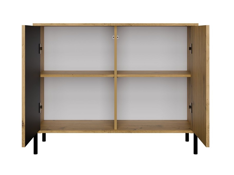 Skapis Orlsone 109 (Artisan ozols + Melns)