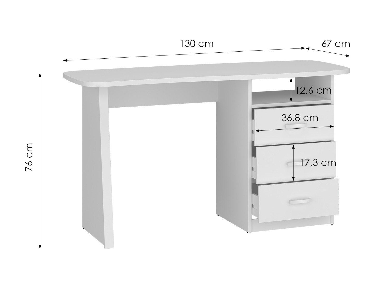 Rakstāmgalds Ontario 204 (Balts)
