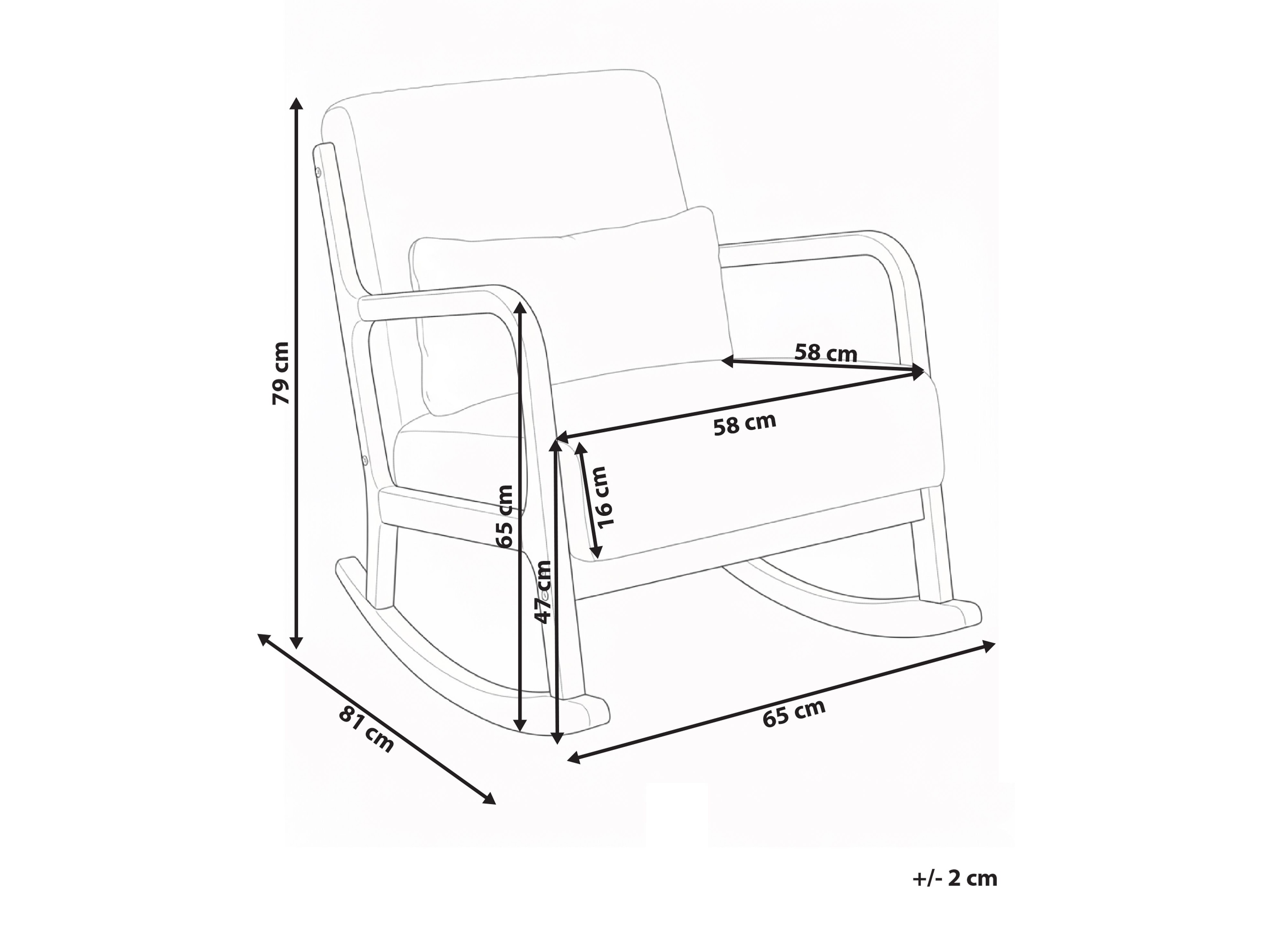 Šūpuļkrēsls Berwyn 2882 (Bēšs)