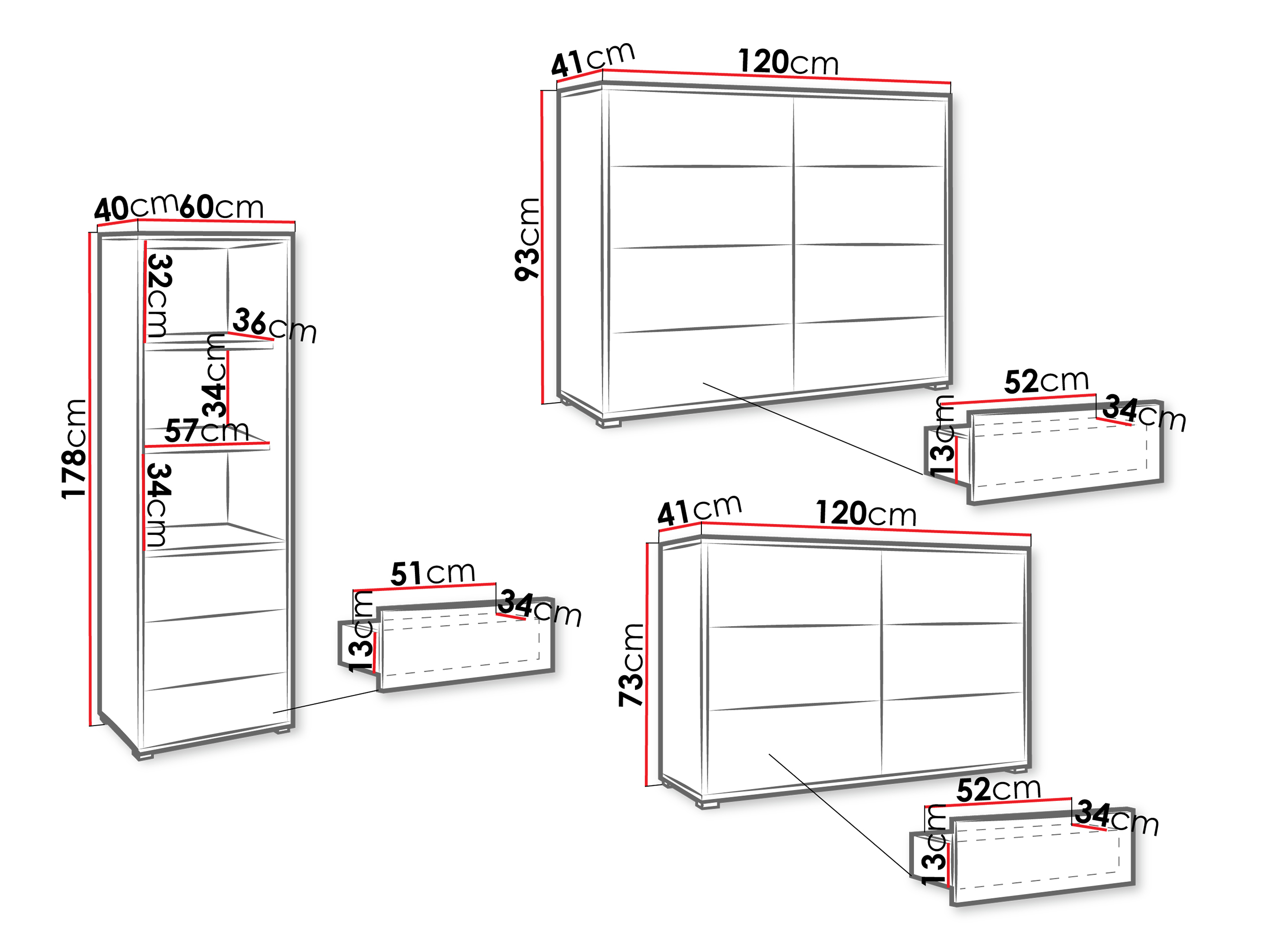 Viesistabas komplekts Comfivo Tutela I (Balts)