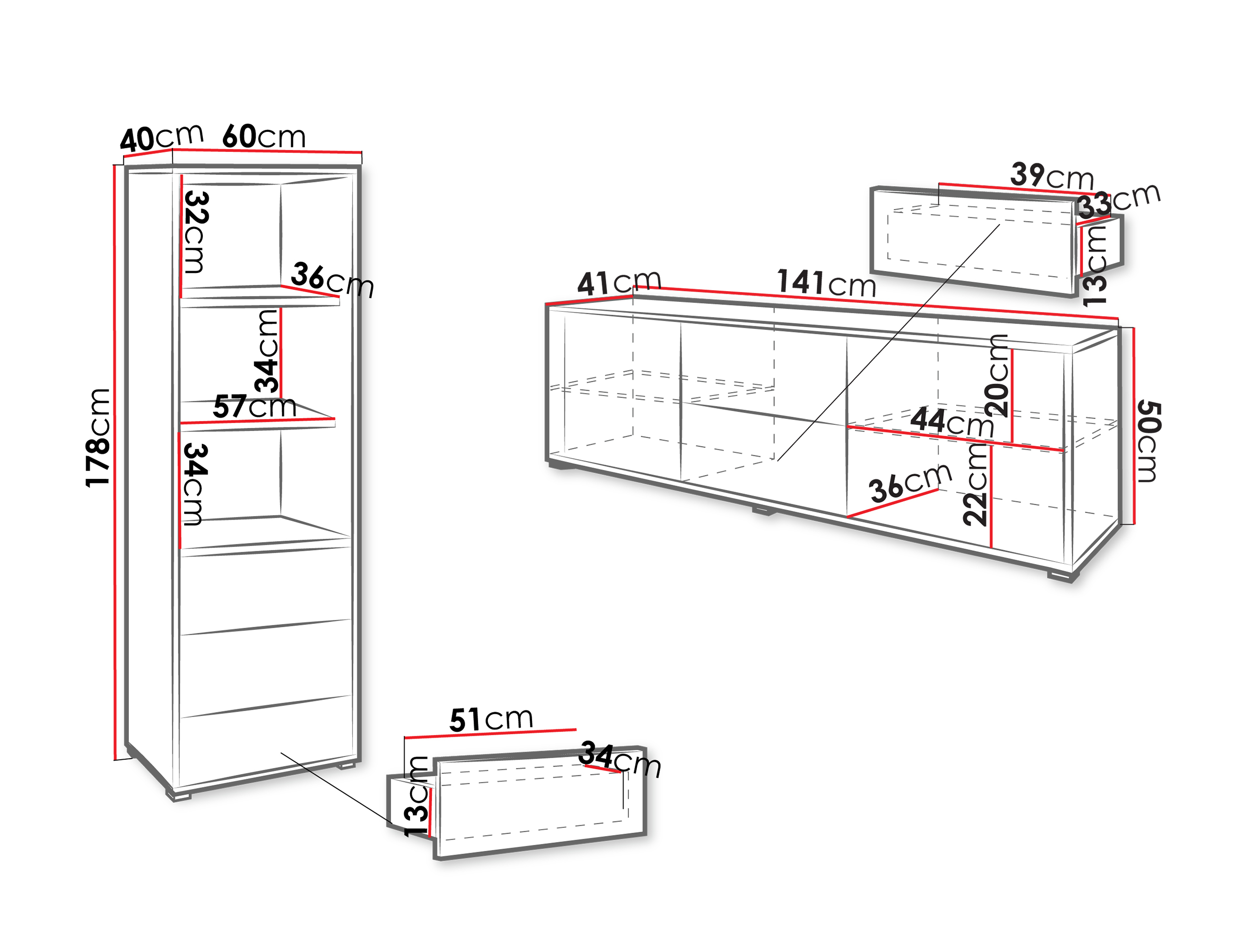 Viesistabas komplekts Comfivo Tutela IV (Balts)