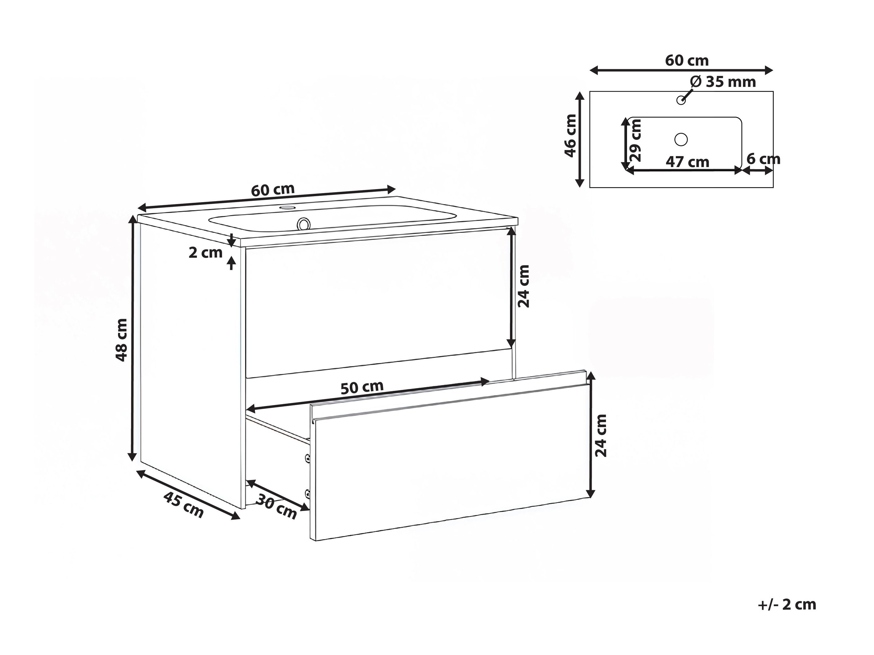 Piekarams vannas istabas skapītis izlietnei Berwyn 2886