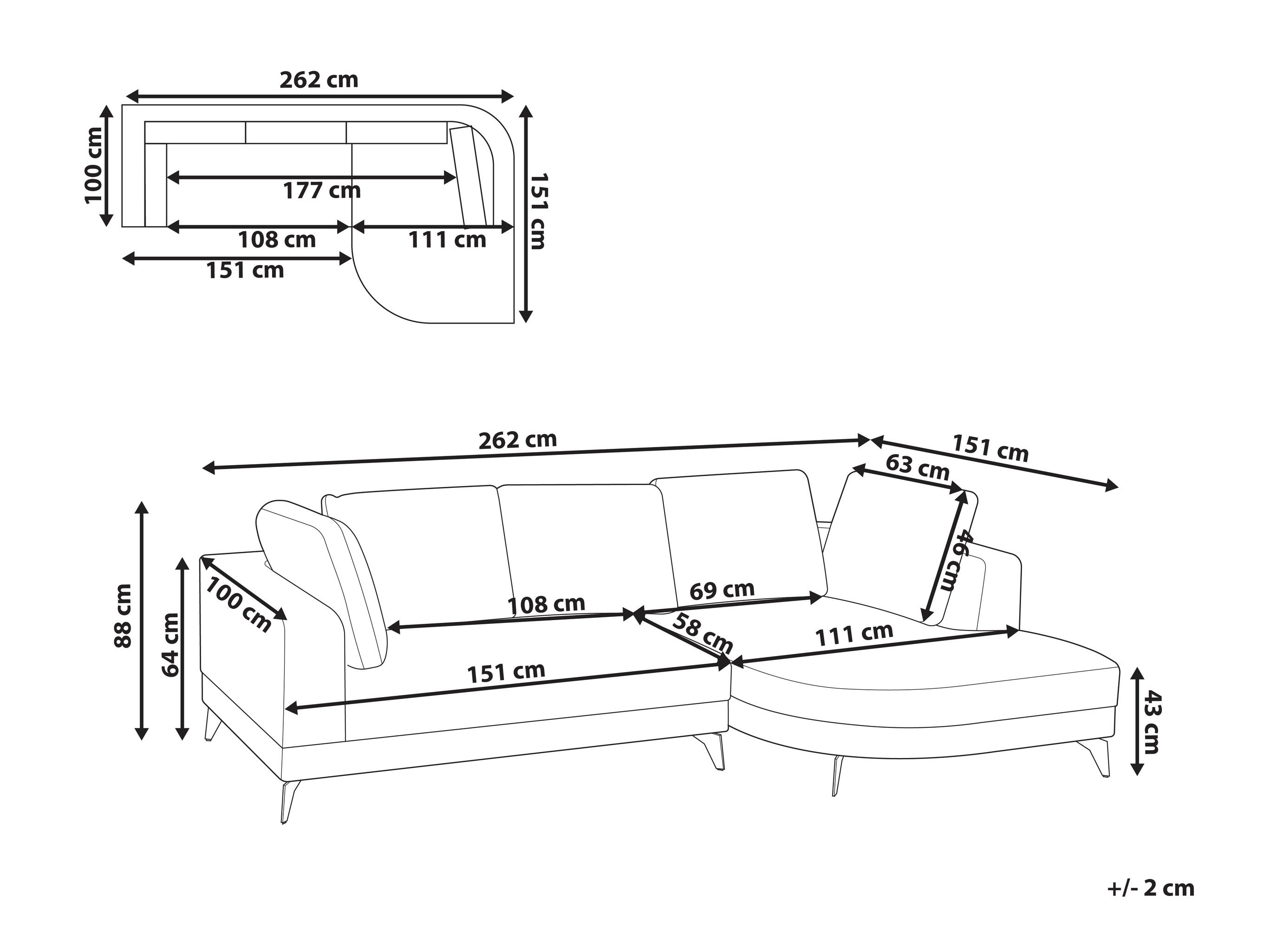 Stūra dīvāns Berwyn 2890 (Pelēks)