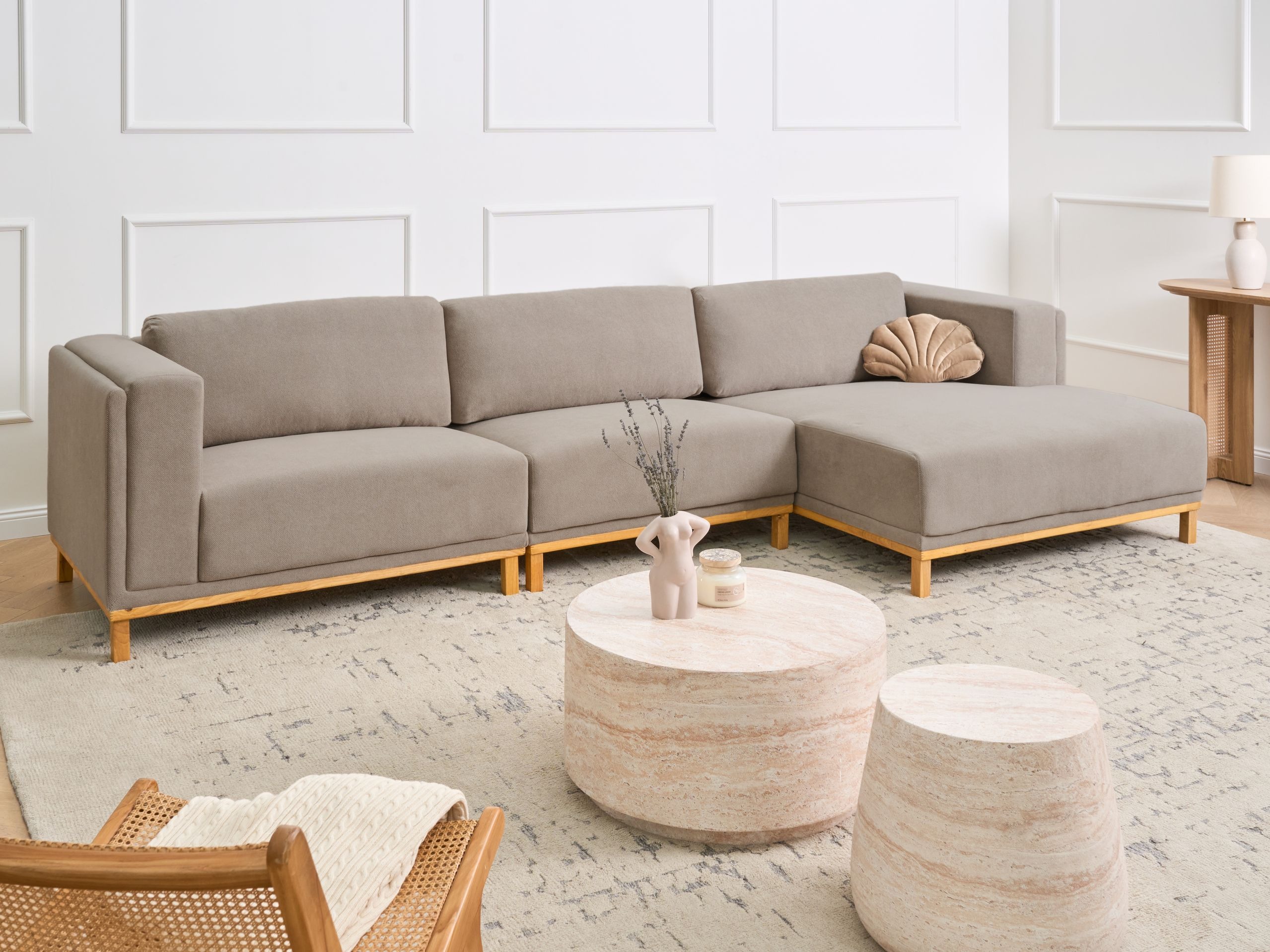 Stūra dīvāns Berwyn 2892 (Taupe)