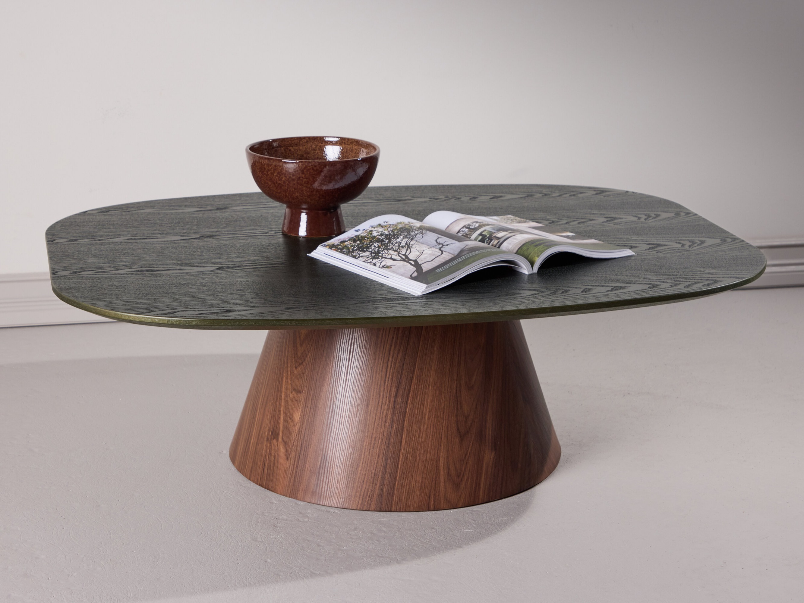 Žurnālu galdiņš Dallas 4976 (Tumši zaļš + Brūns)