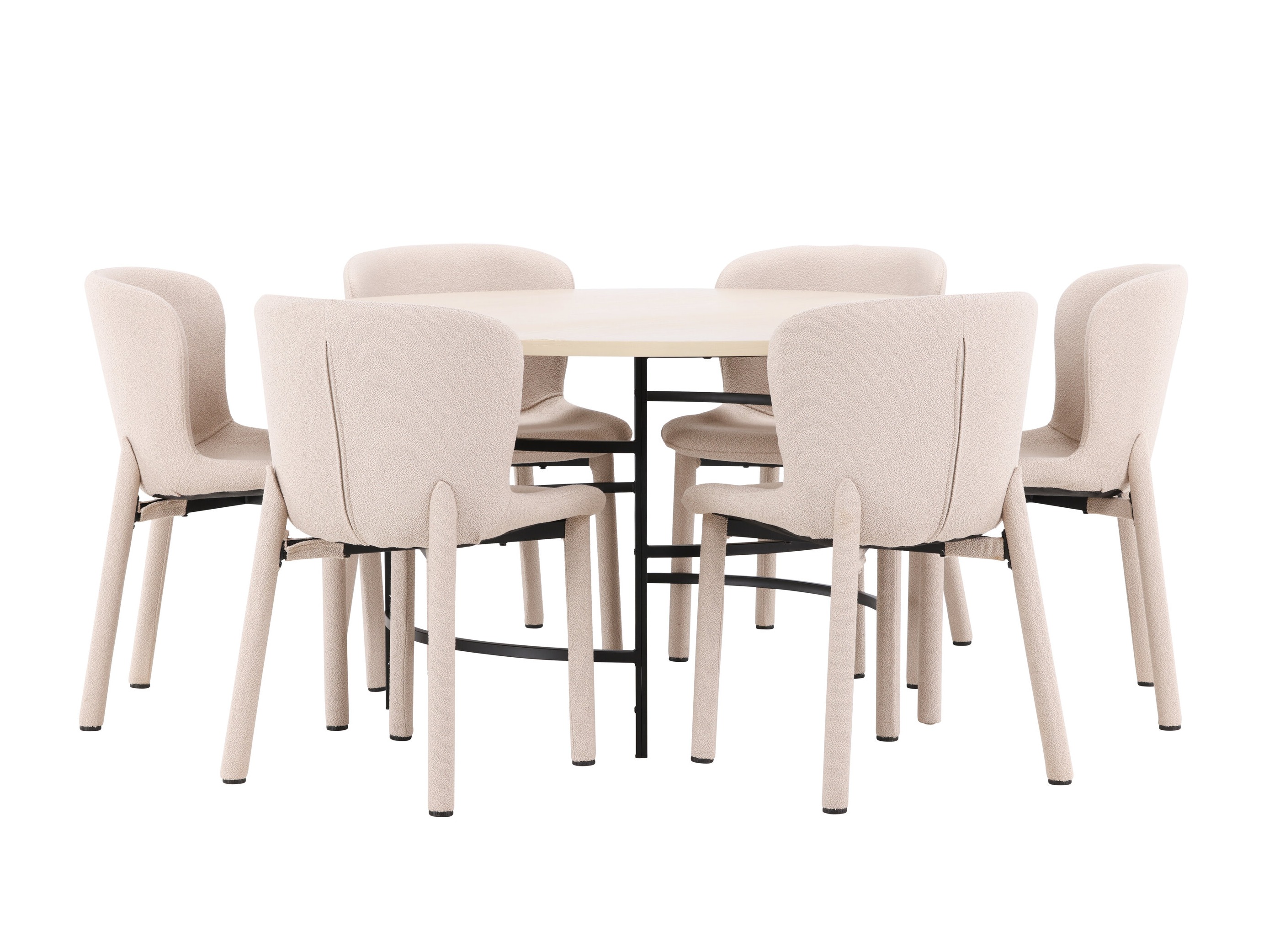 Ēdamistabas komplekts Dallas 4987 (Gaiši brūns + Melns)