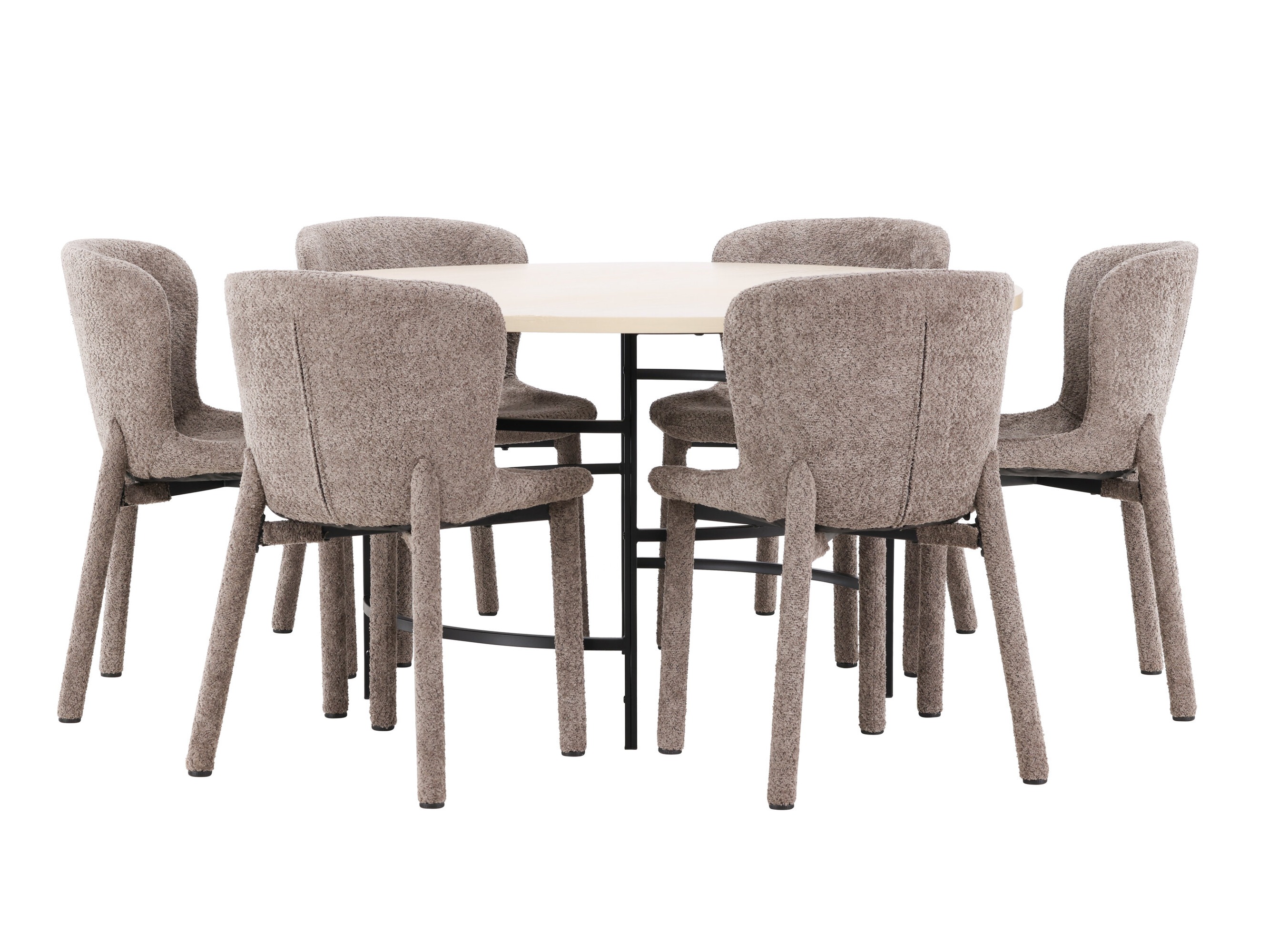 Ēdamistabas komplekts Dallas 4987 (Gaiši brūns + Melns)