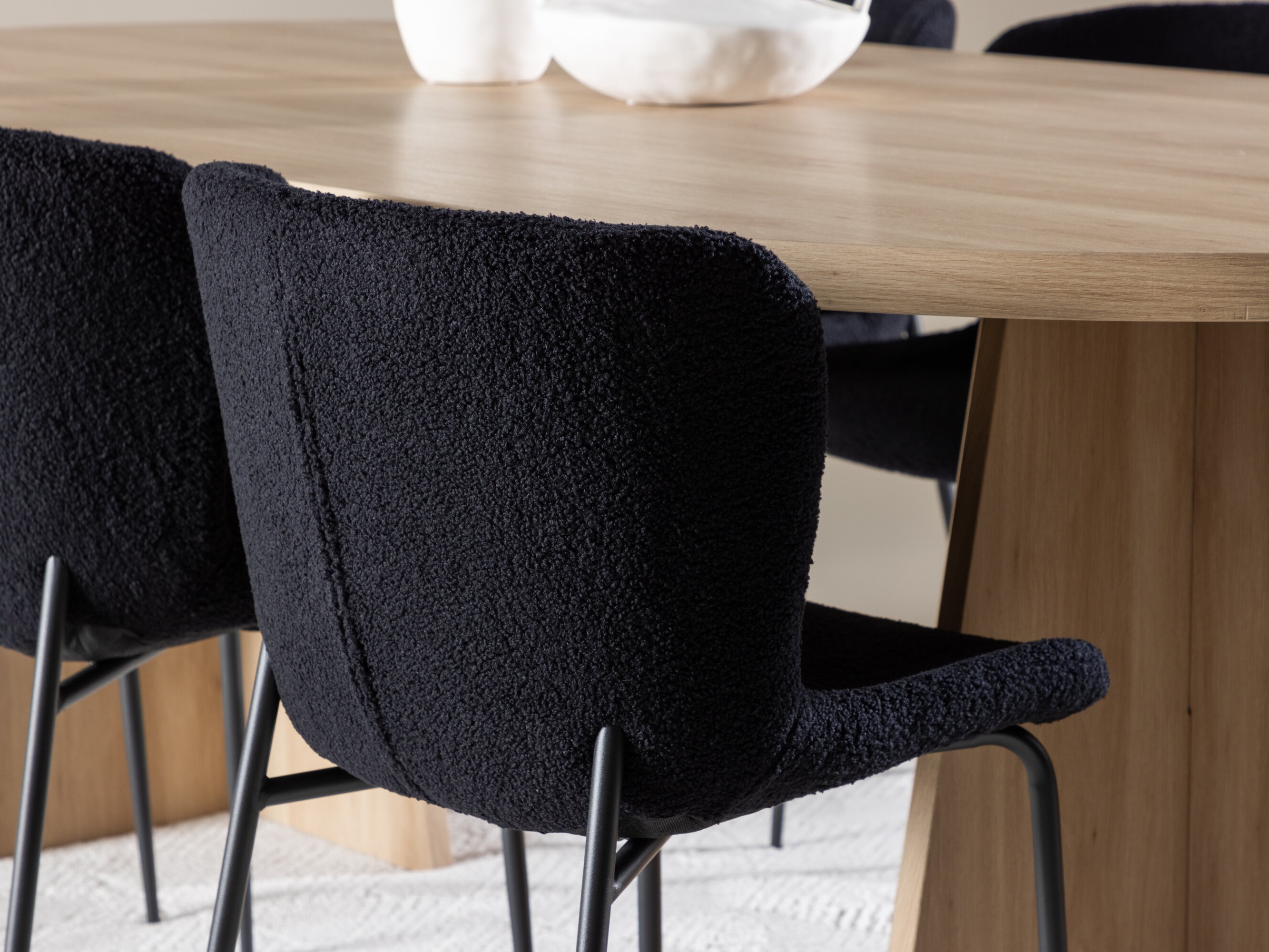 Ēdamistabas komplekts Dallas 4990 (Melns)