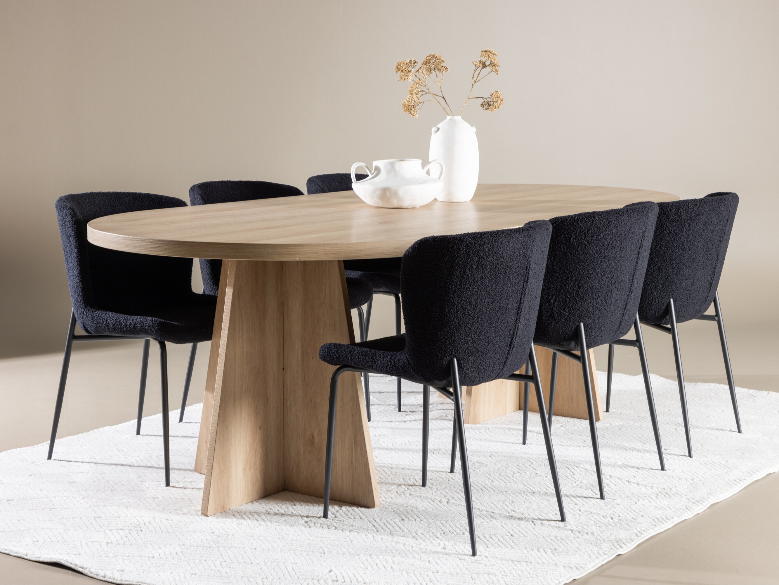 Ēdamistabas komplekts Dallas 4990 (Melns)