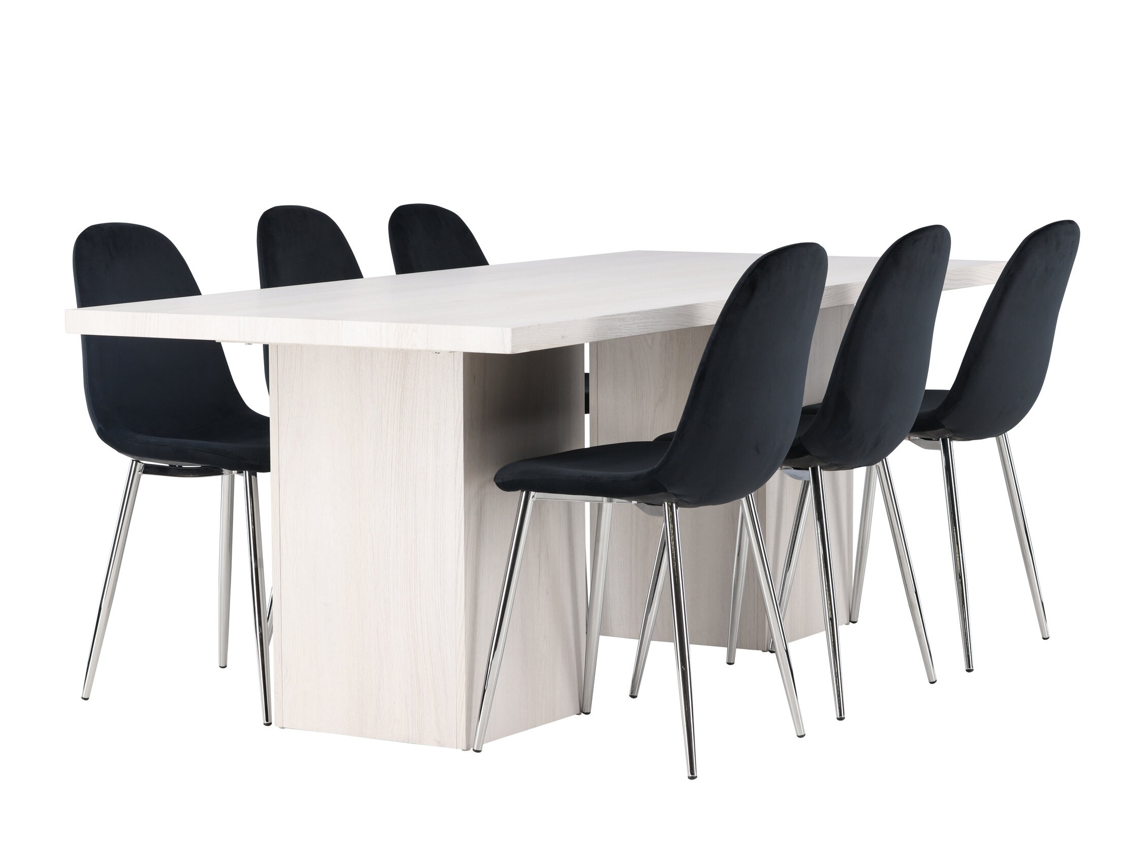 Ēdamistabas komplekts Dallas 4997 (Melns + Sudraba)