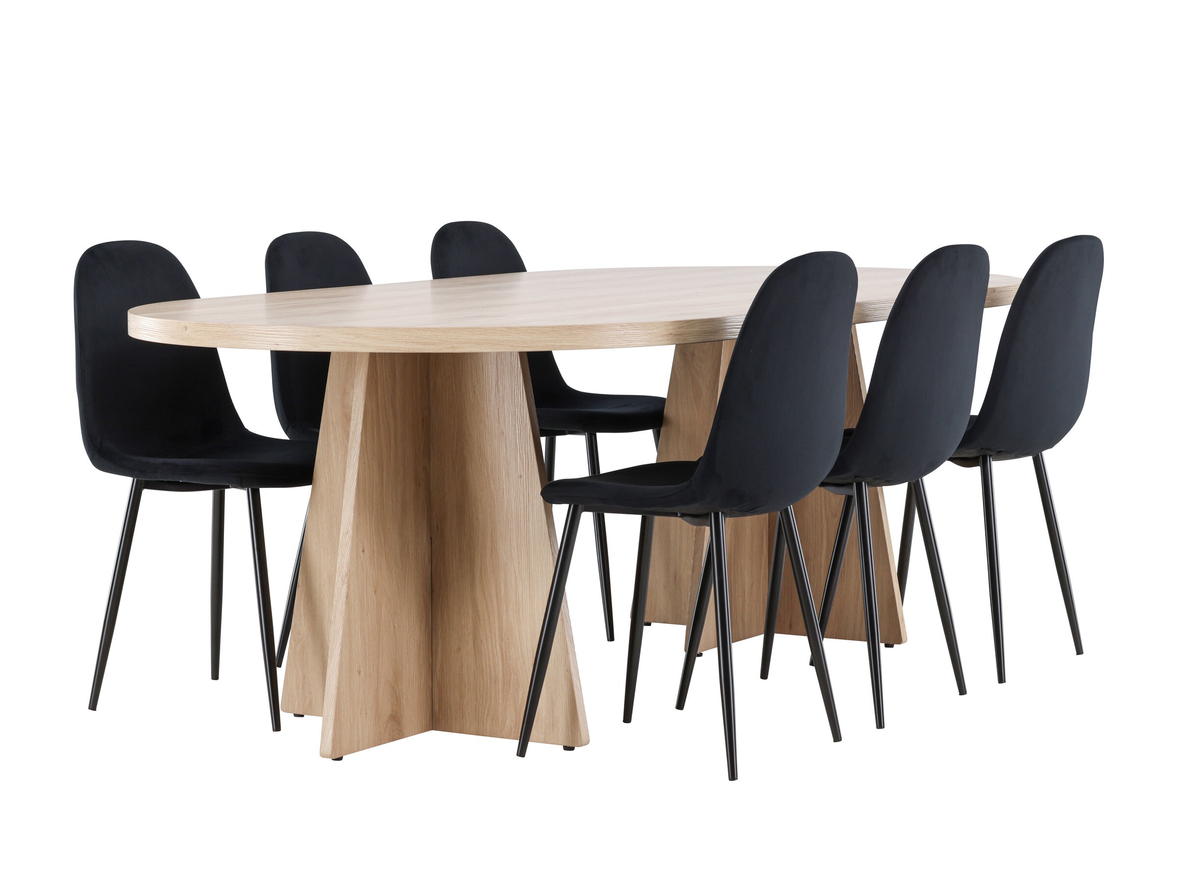 Ēdamistabas komplekts Dallas 4998 (Melns)