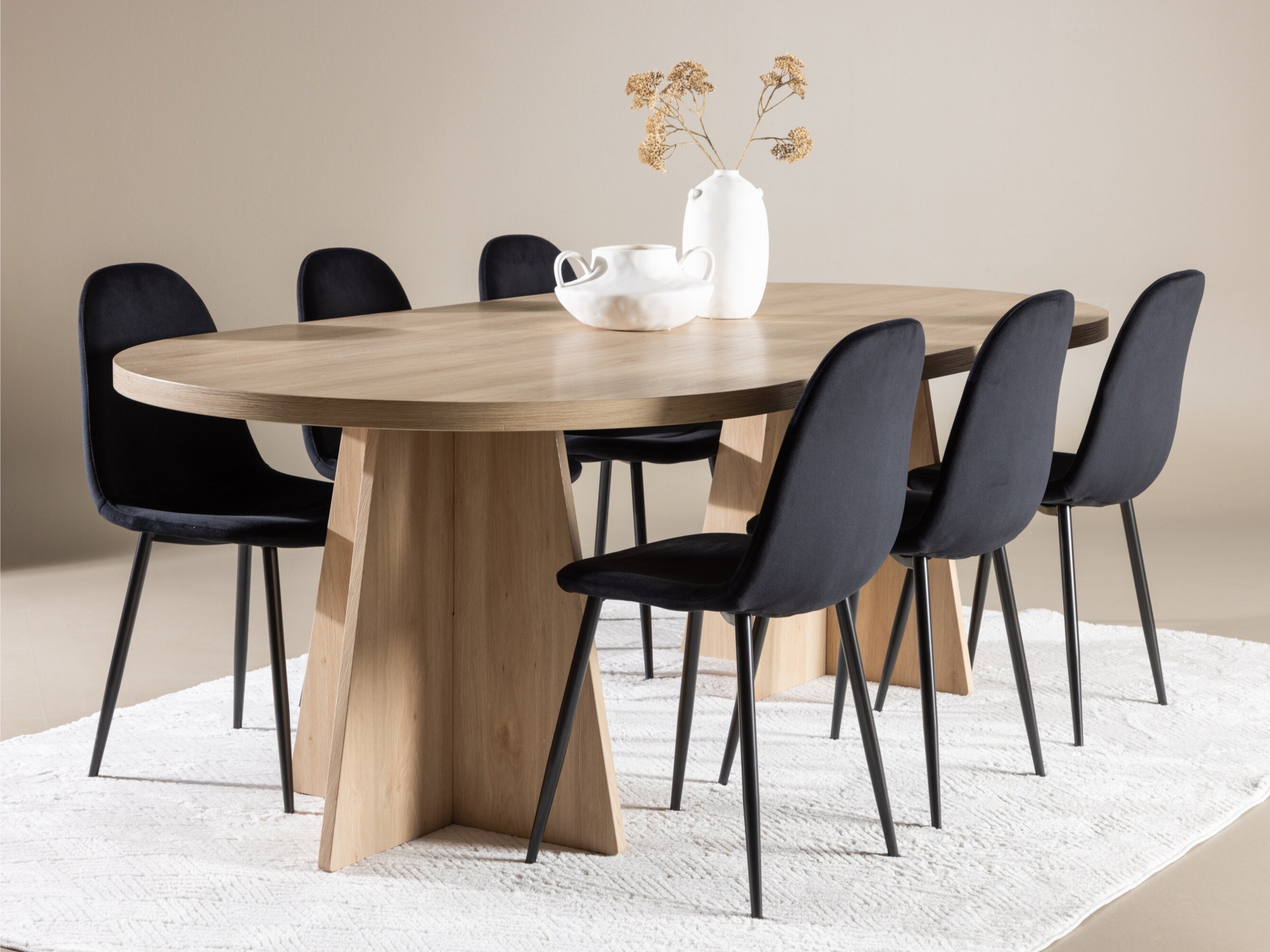 Ēdamistabas komplekts Dallas 4998 (Melns)