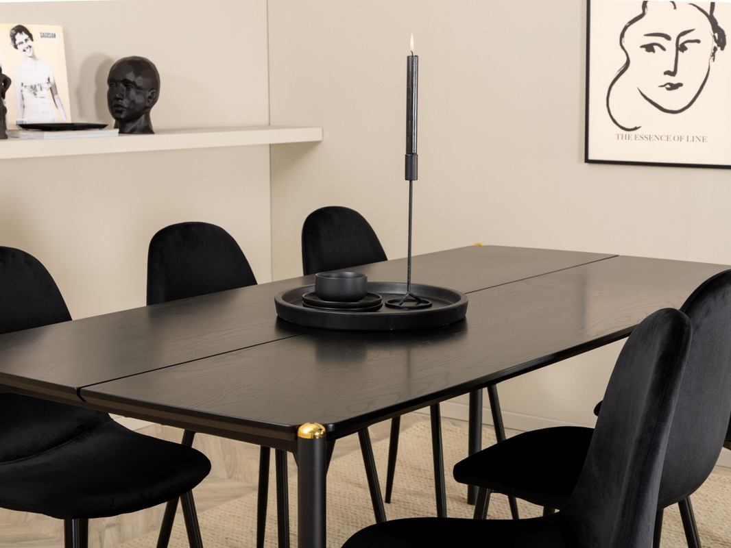 Ēdamistabas komplekts Dallas 5016 (Melns)