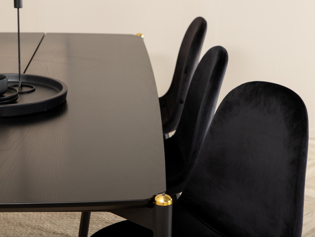 Ēdamistabas komplekts Dallas 5016 (Melns)