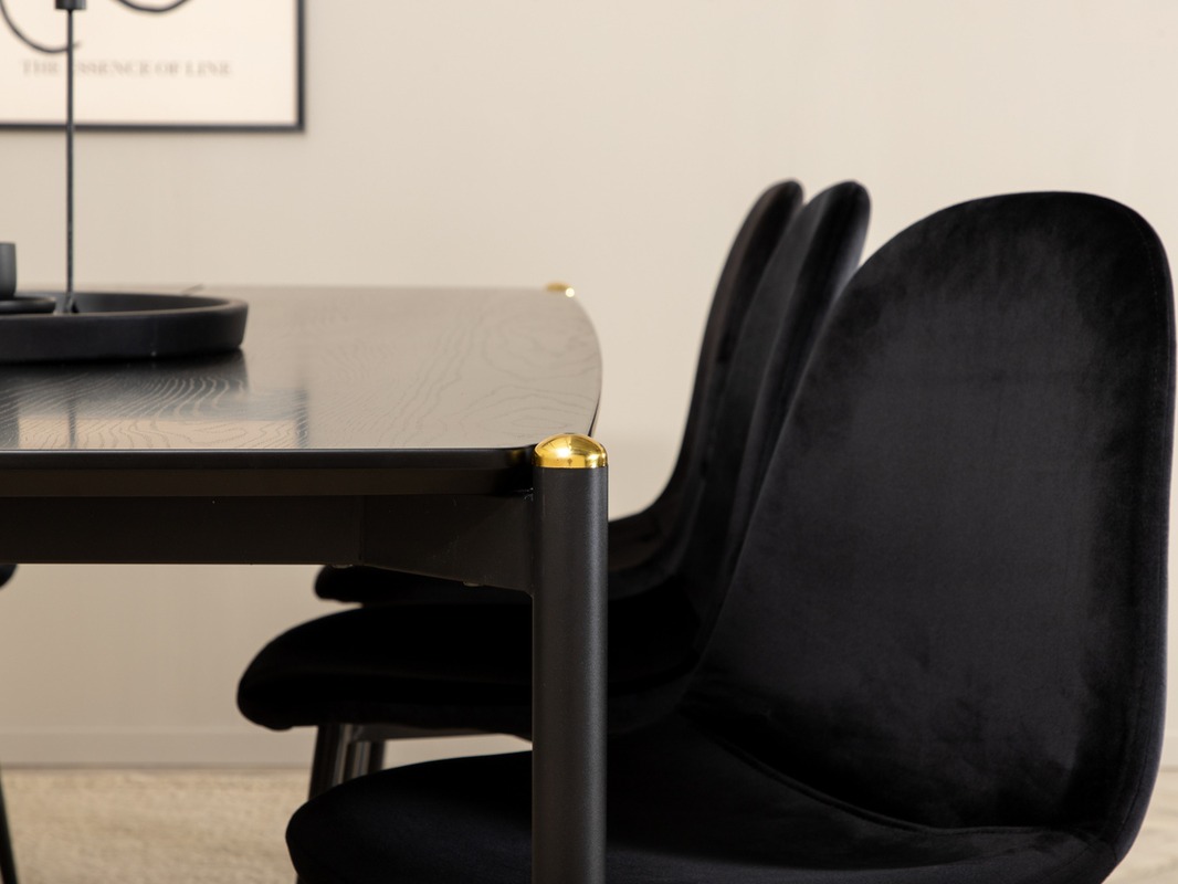 Ēdamistabas komplekts Dallas 5016 (Melns)