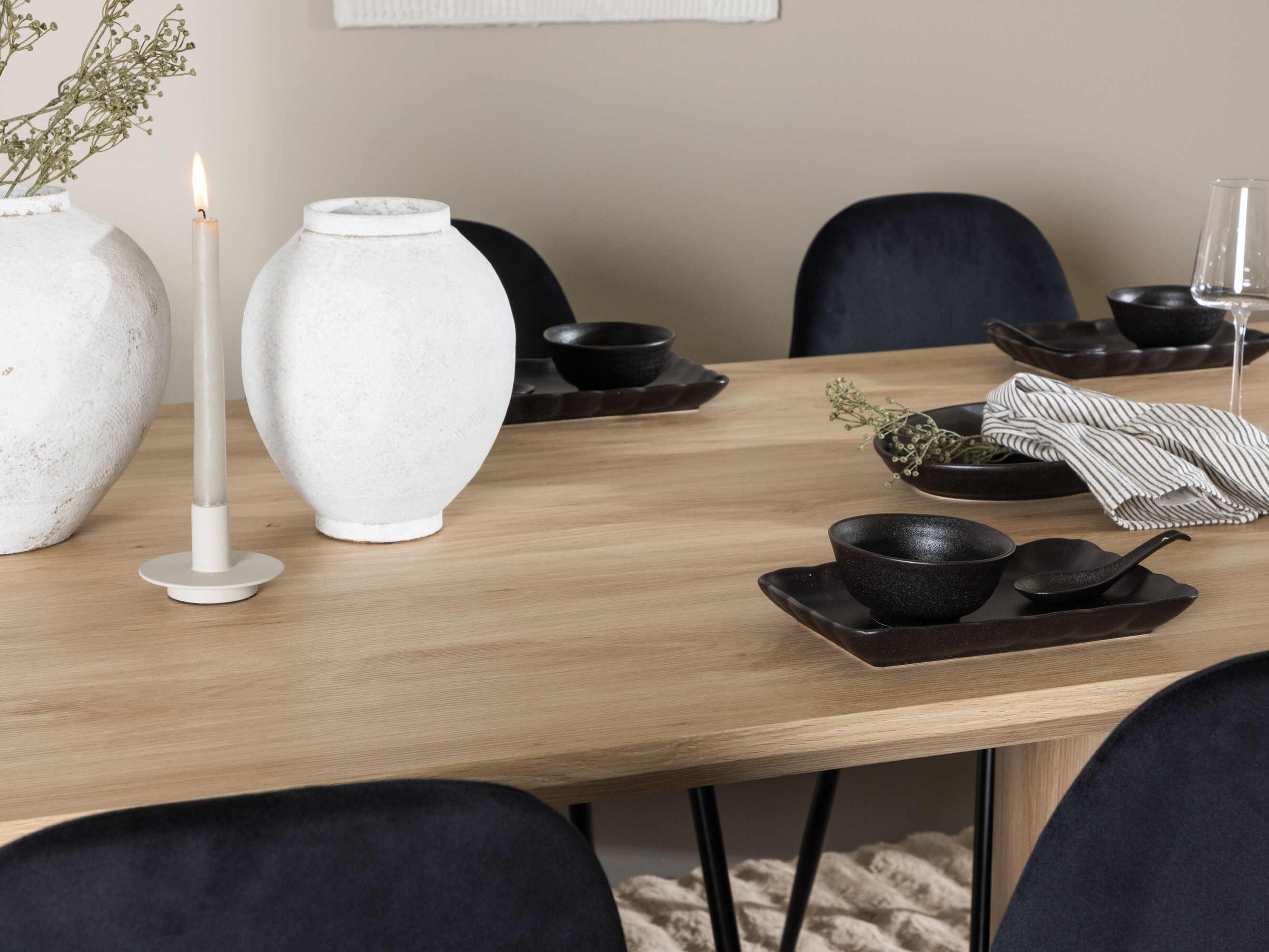 Ēdamistabas komplekts Dallas 5018 (Melns)