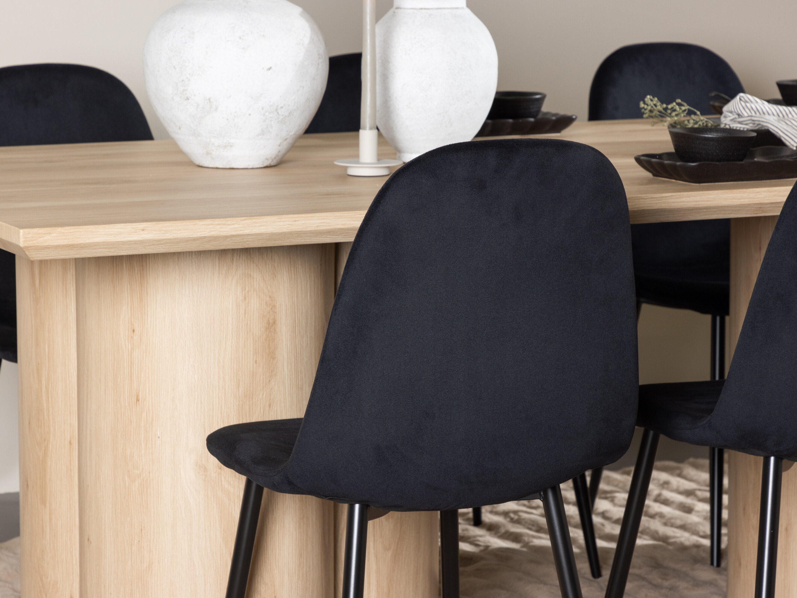 Ēdamistabas komplekts Dallas 5018 (Melns)