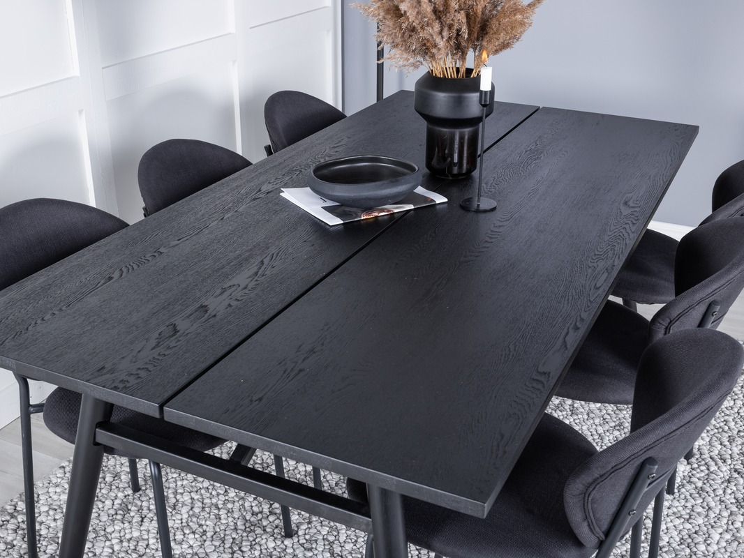 Ēdamistabas komplekts Dallas 5025 (Melns)