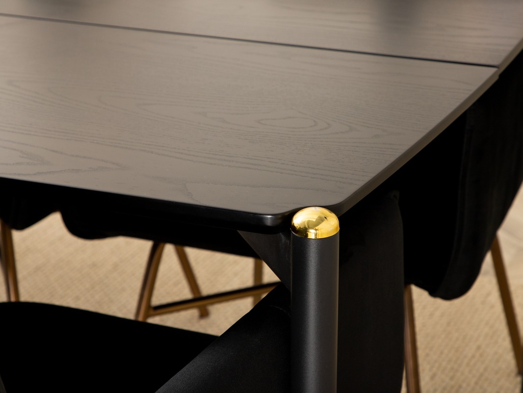 Ēdamistabas komplekts Dallas 5034 (Melns + Varš)