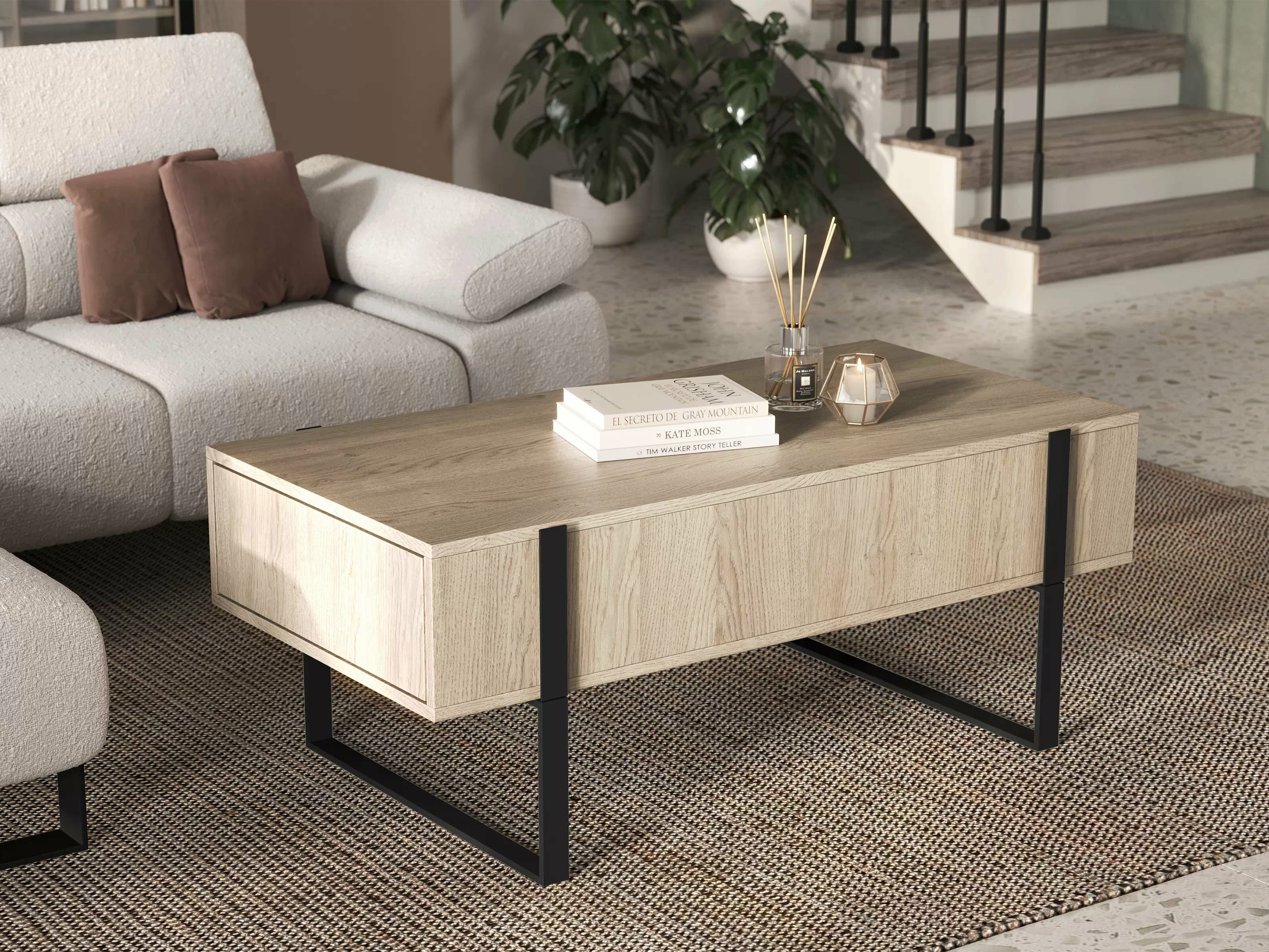 Žurnālu galdiņš Lortesu 110 (Melns)