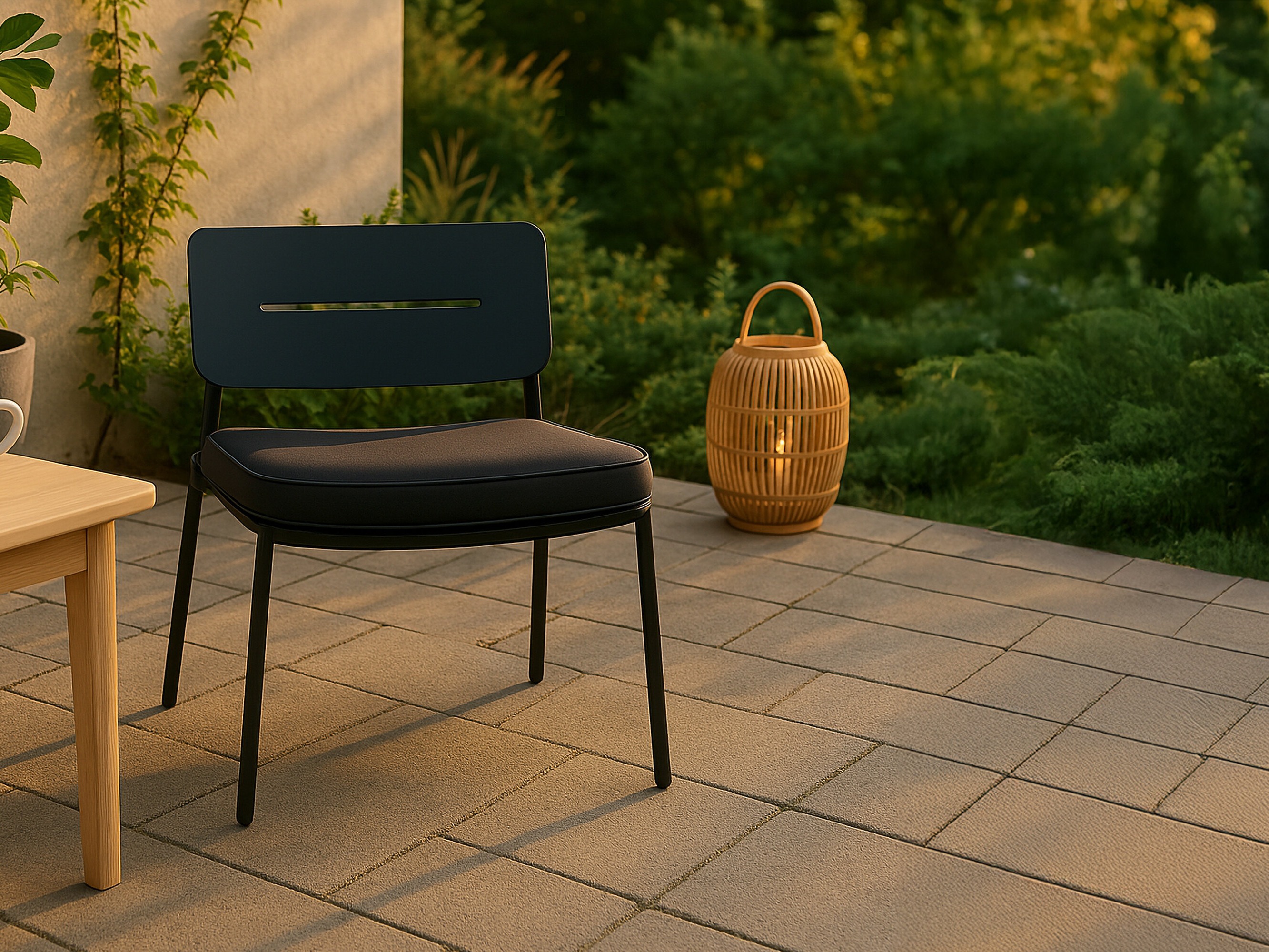 Dārza krēsls Dallas 825 (Melns)