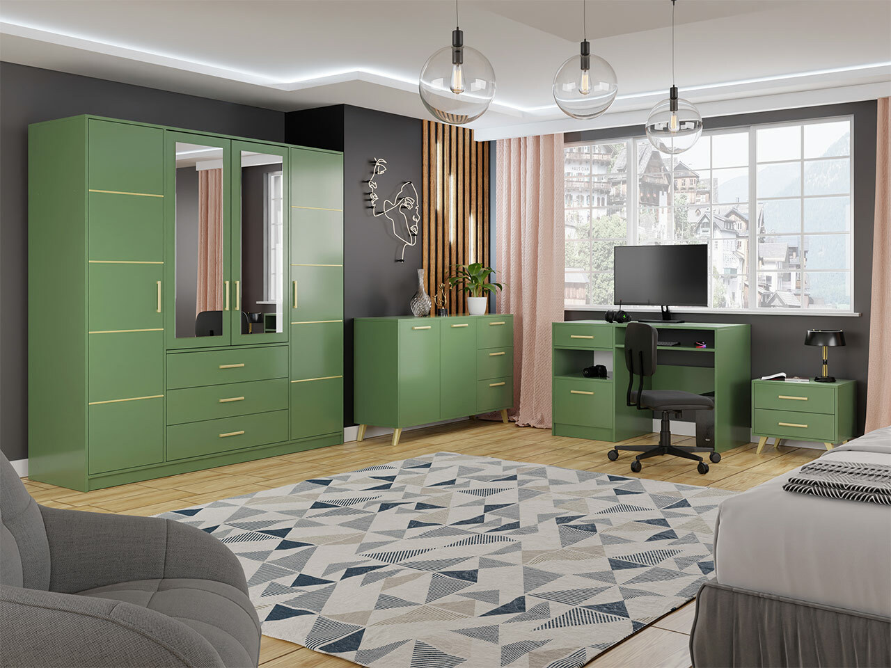 Naktsgaldiņš Delbalo 104 (Zaļš + Zelta)