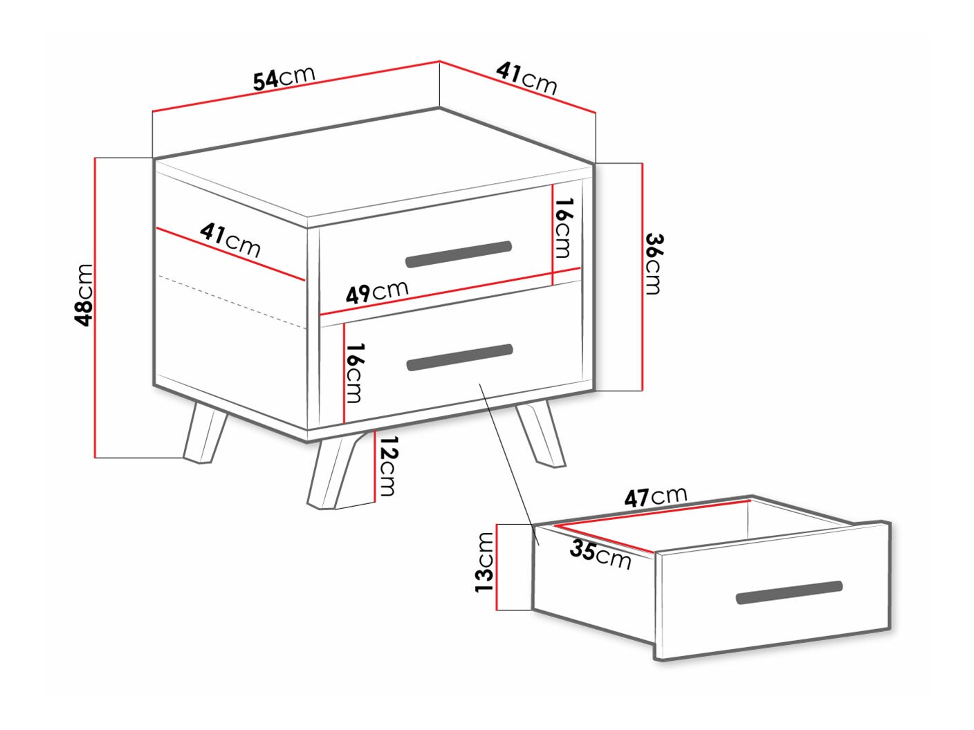 Naktsgaldiņš Dortivu 159 (Balts)