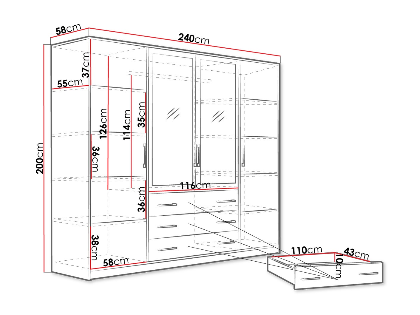 Skapis Dortivu 151 (Nav)