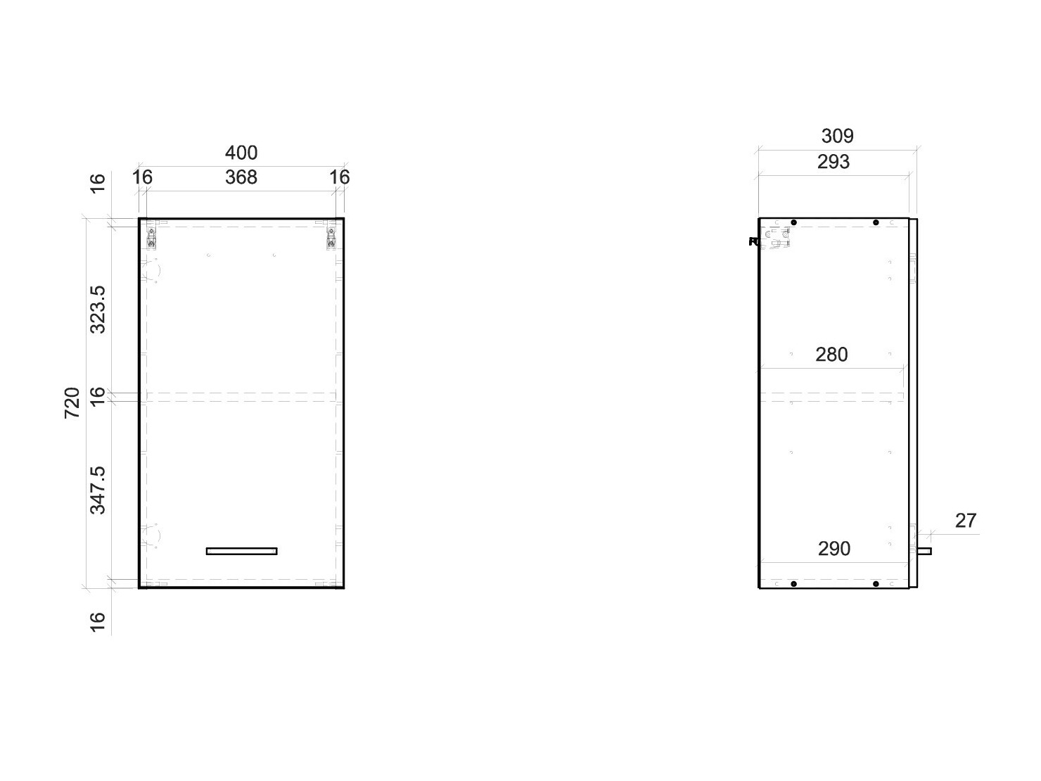 Moduļu piekarams skapis Quti 114