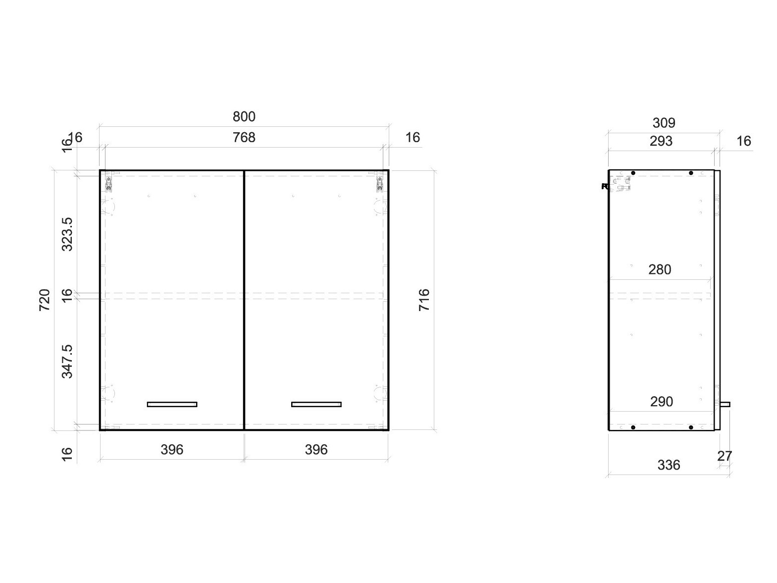 Moduļu piekarams skapis Quti 116