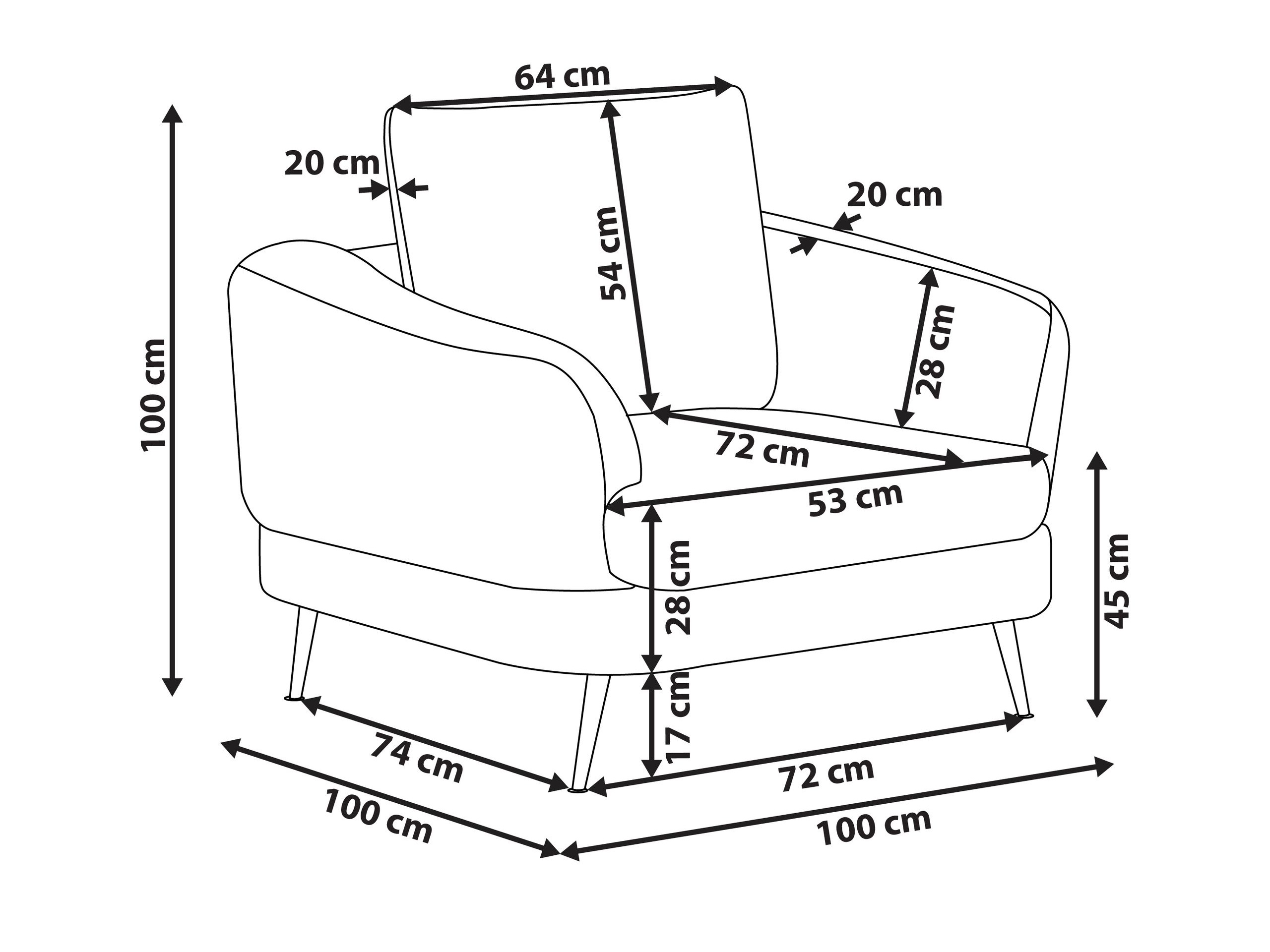 Krēsls Berwyn 2901 (Balts)