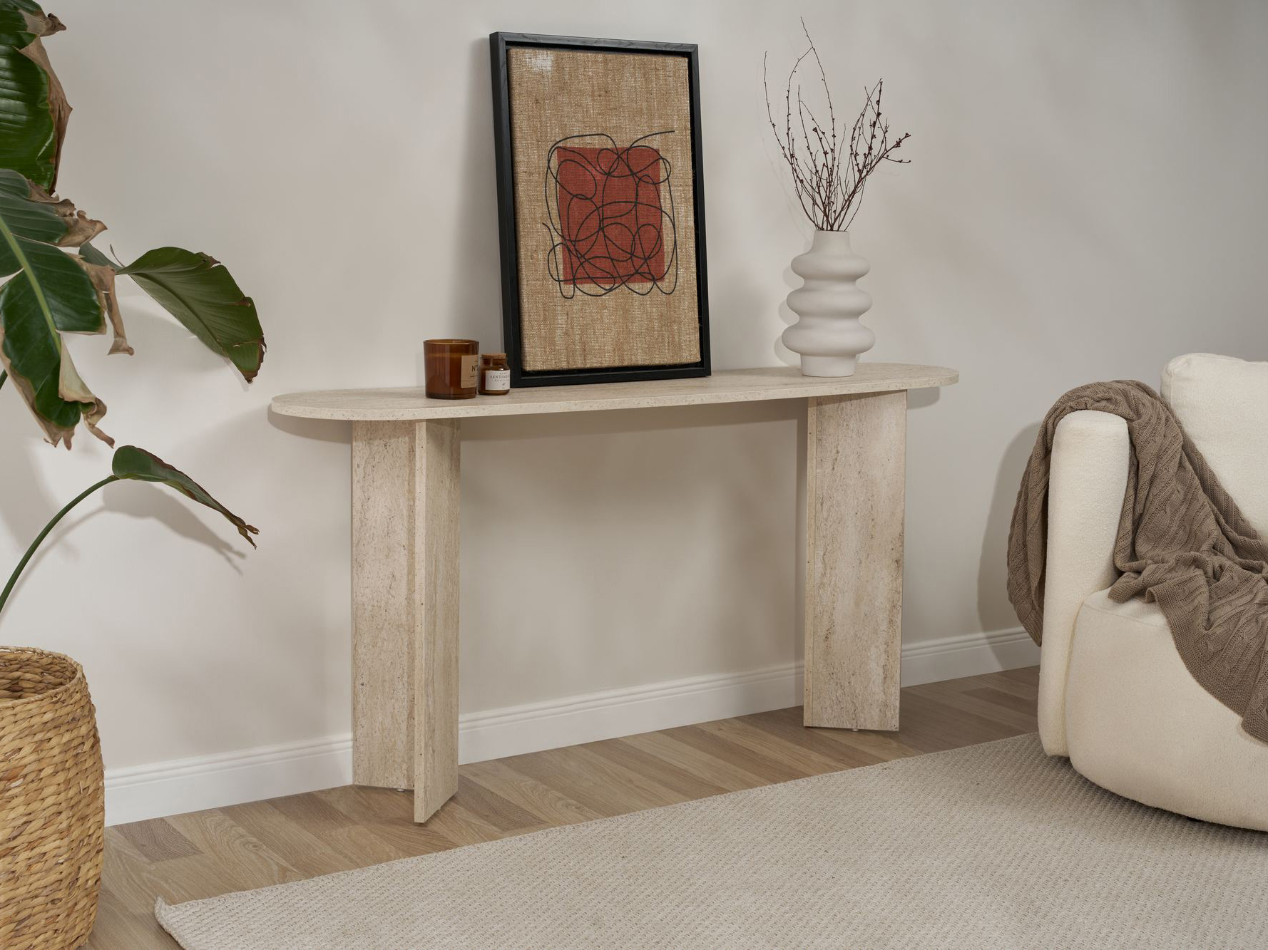 Konsole Novato 133 (Gaišs travertīns)