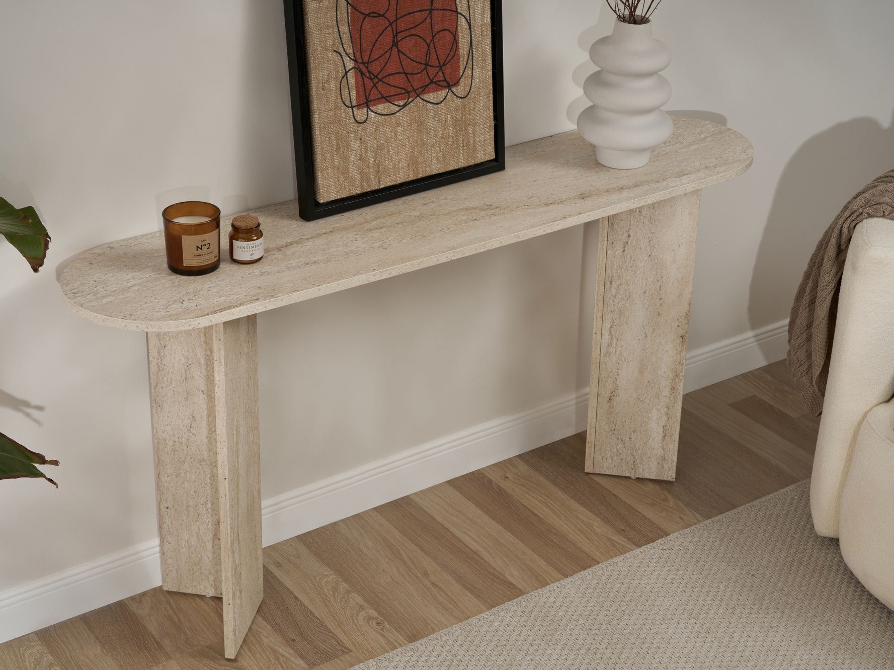 Konsole Novato 133 (Gaišs travertīns)