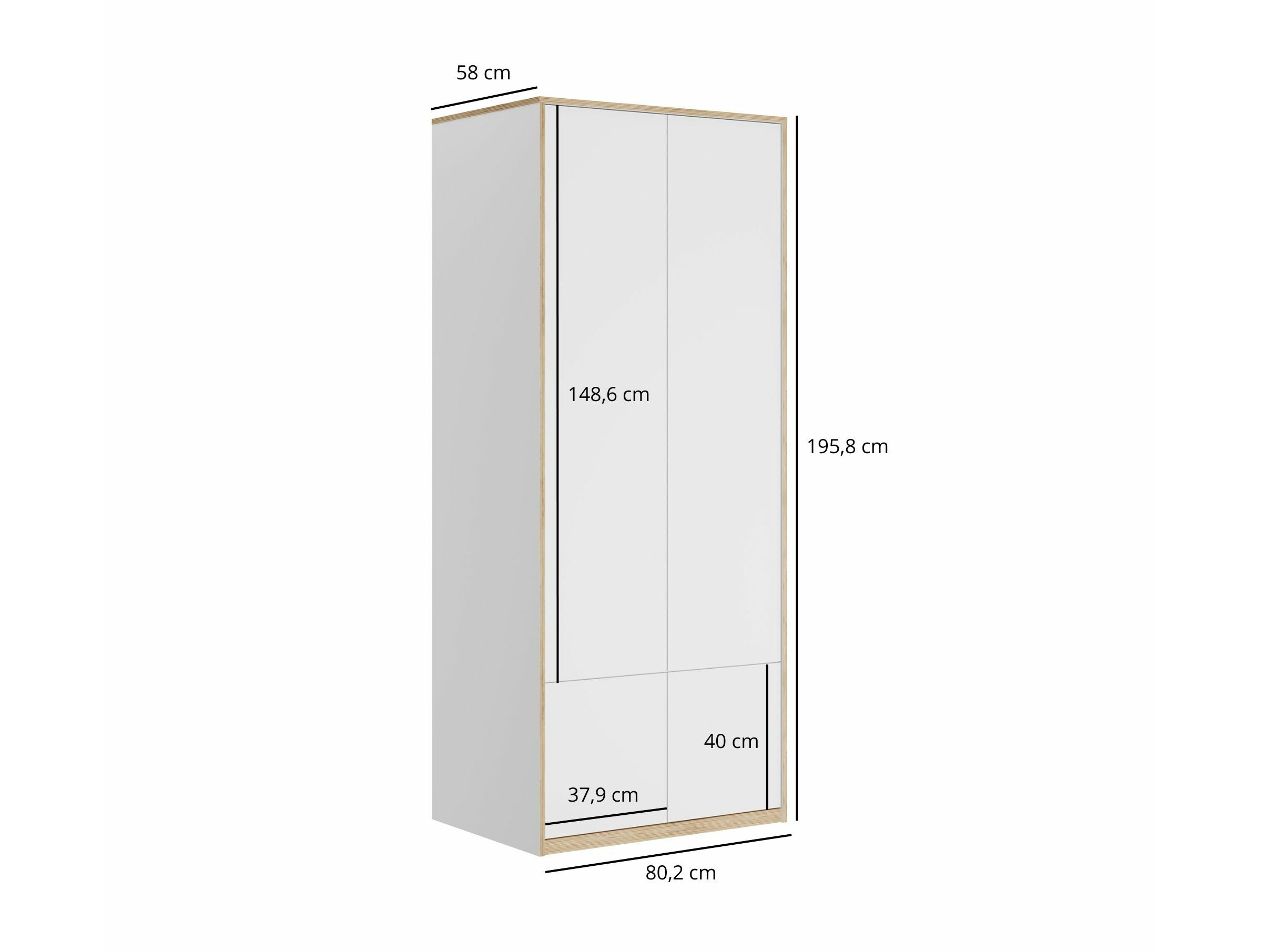 Skapis Fivetri 104 (Balts)