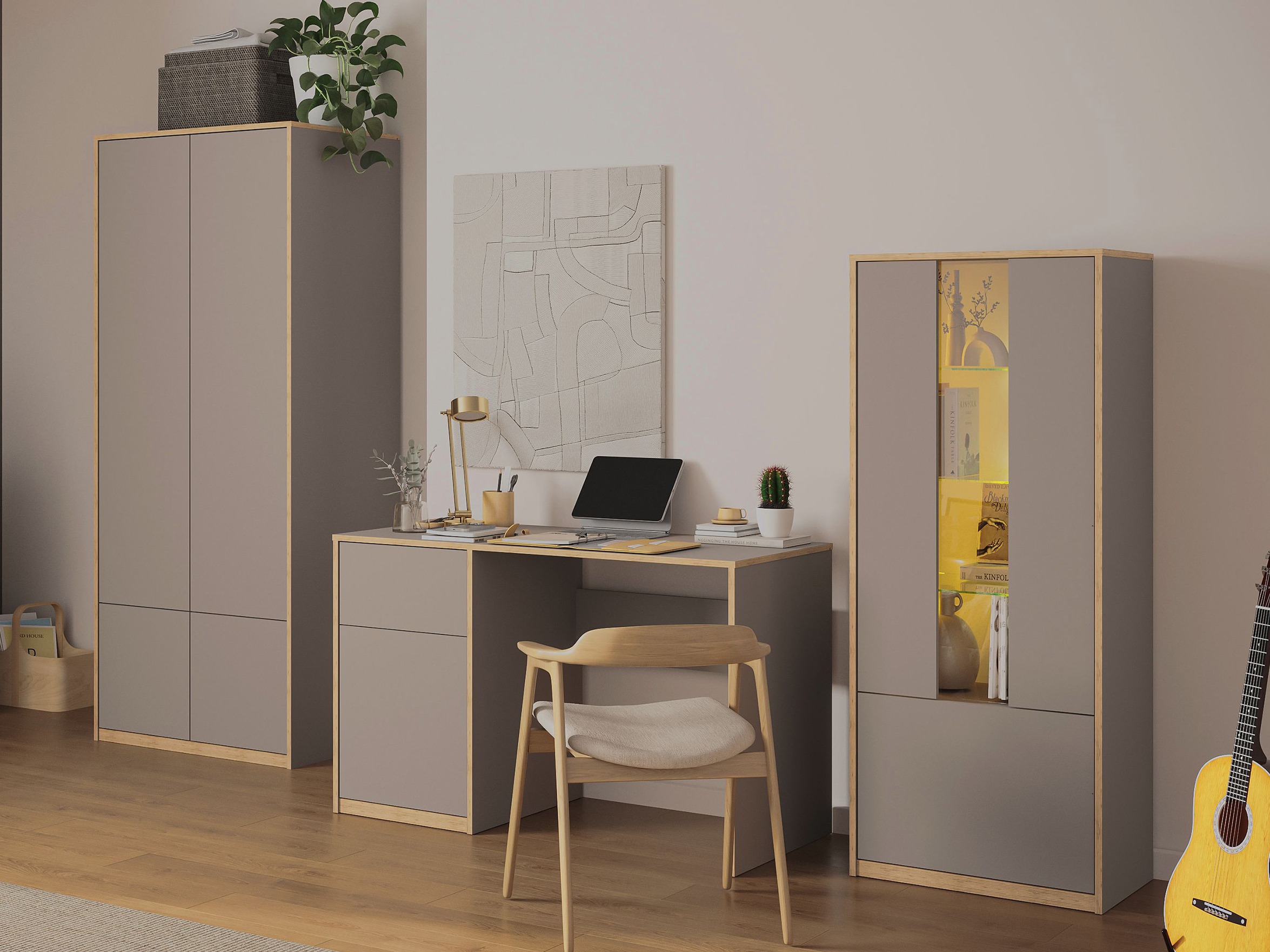 Skapis Fivetri 104 (Pelēkbrūns)