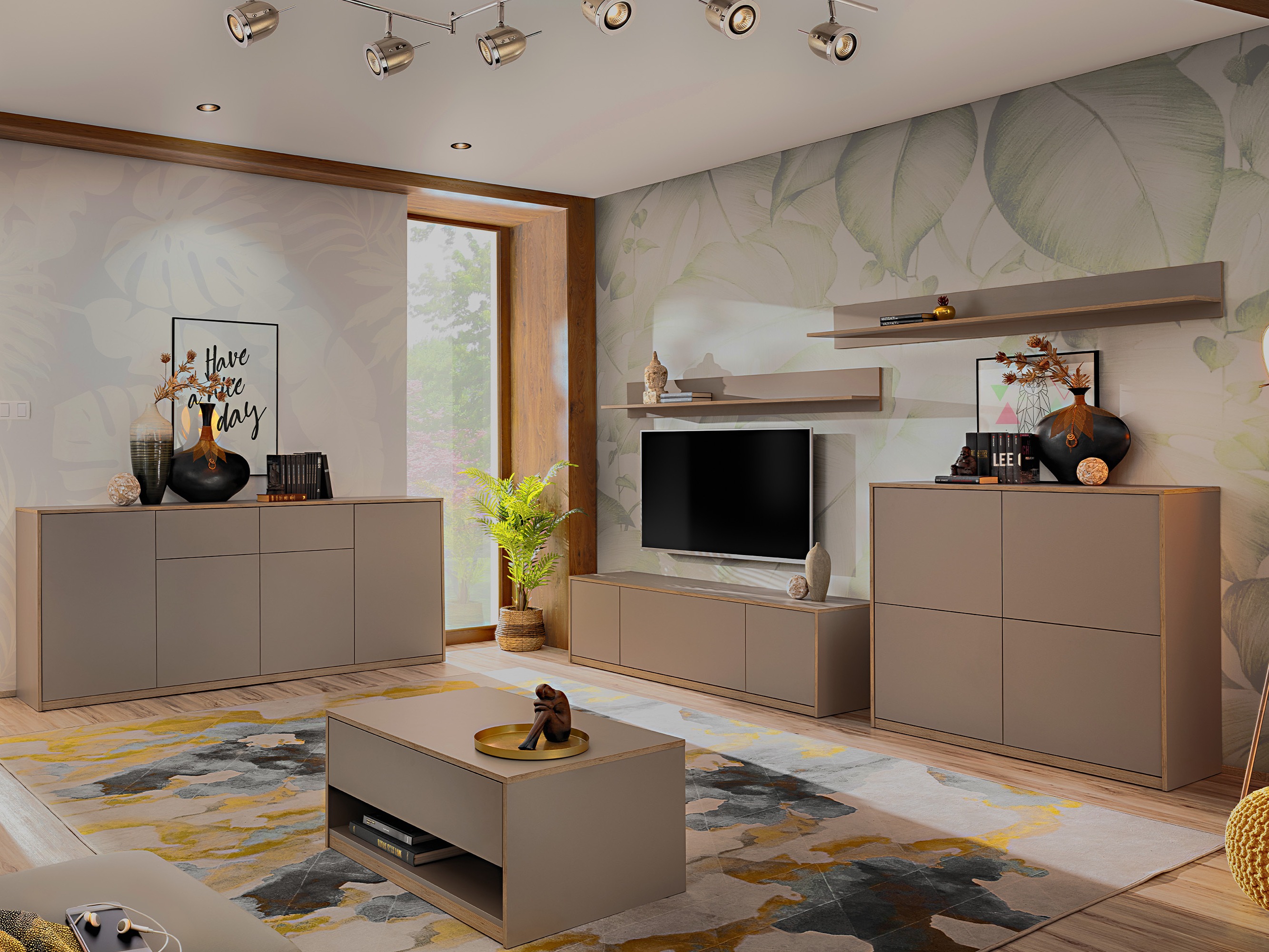 Piekarams plaukts Fivetri 108 (Pelēkbrūns)