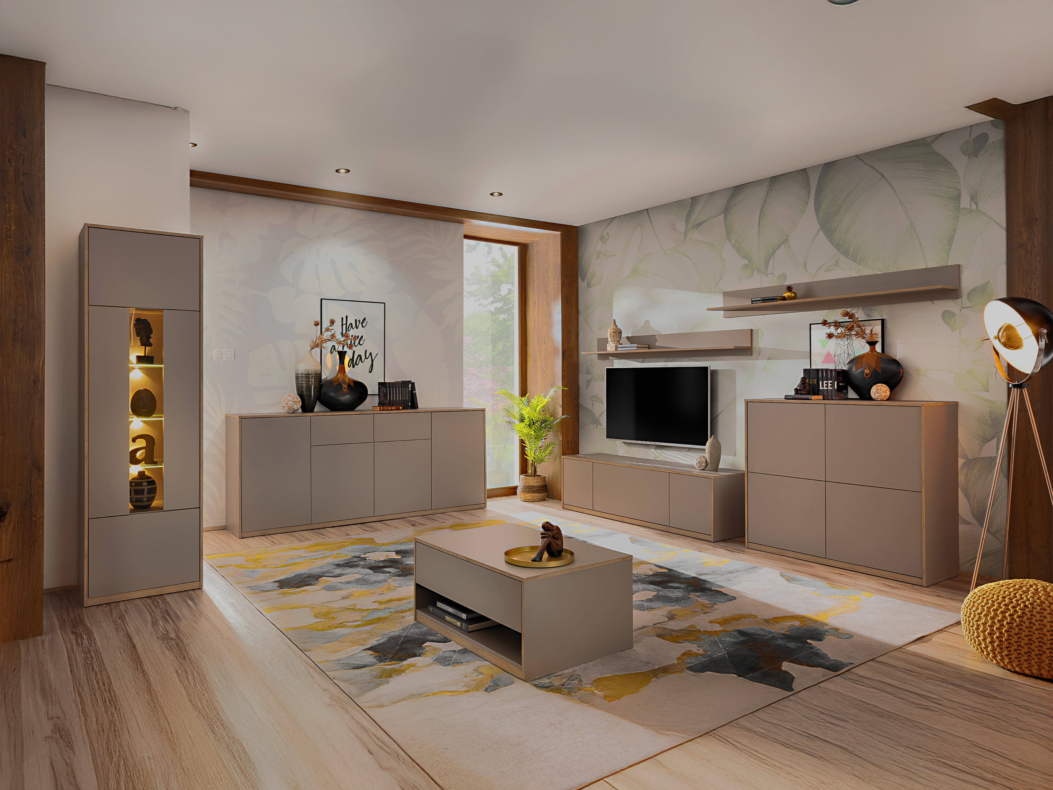 Skapis Fivetri 101 (Pelēkbrūns)