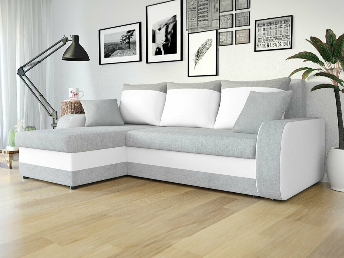 Stūra dīvāns Comfivo 135 (Enzo 162 + Rain 01)