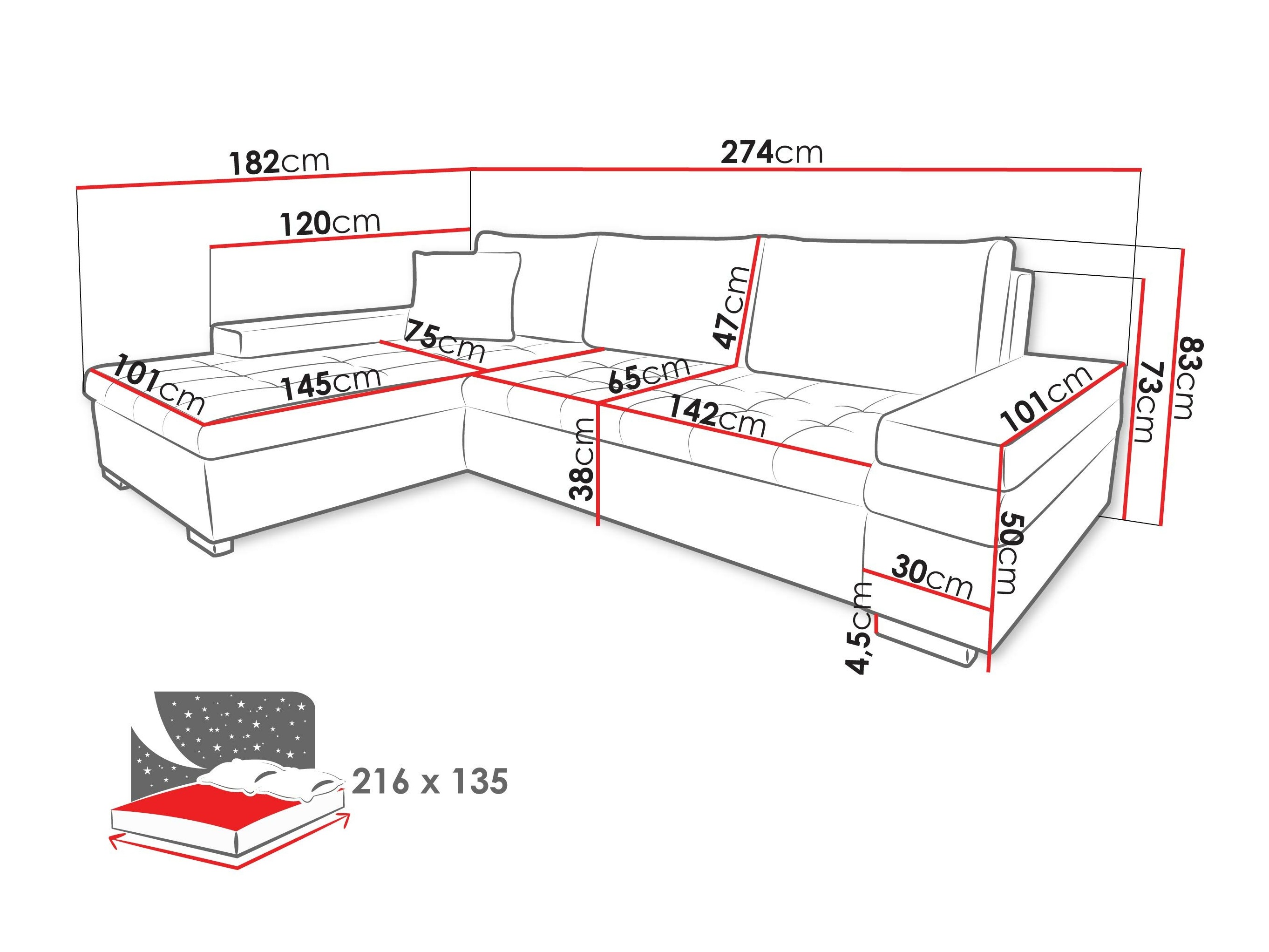 Stūra dīvāns Comfivo 212 (Otusso 14 + Sorriso 04)
